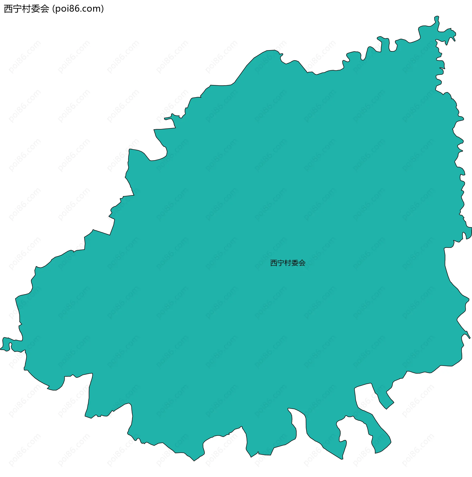 西宁村委会边界地图