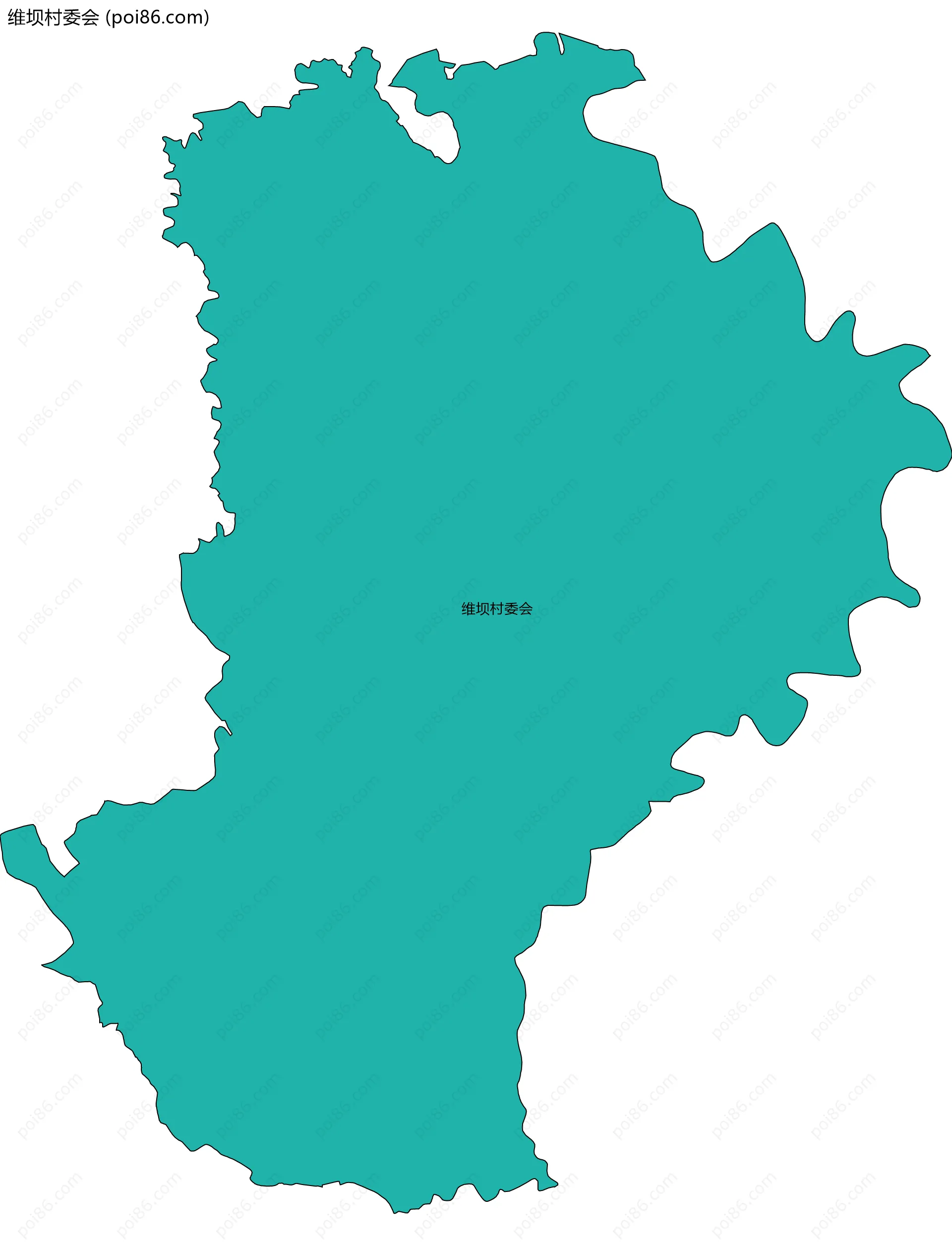 维坝村委会边界地图