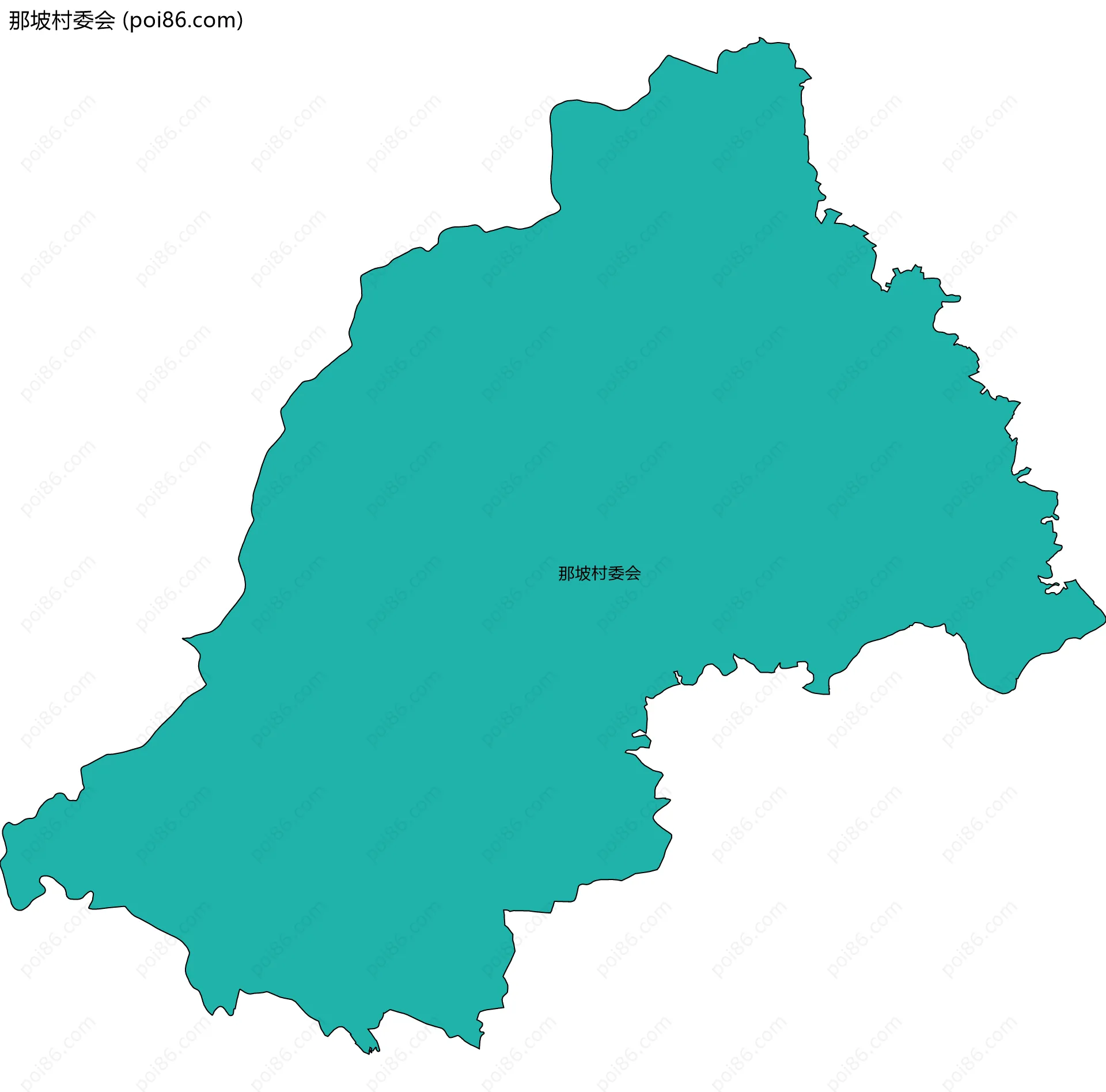 那坡村委会边界地图