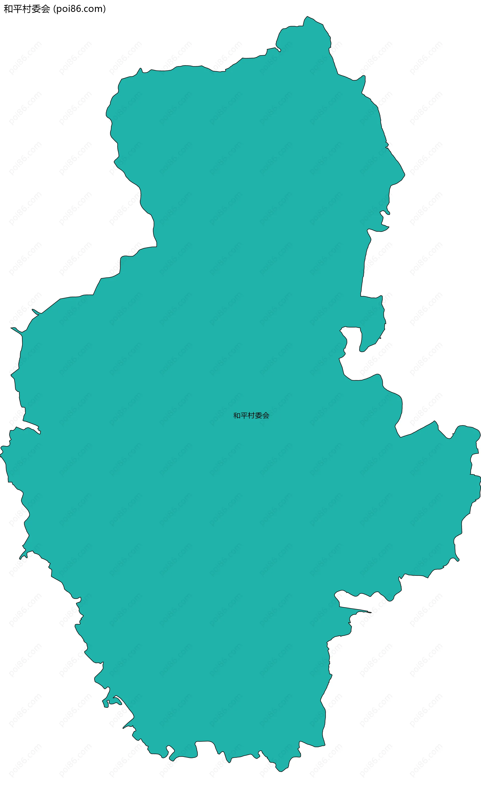 和平村委会边界地图