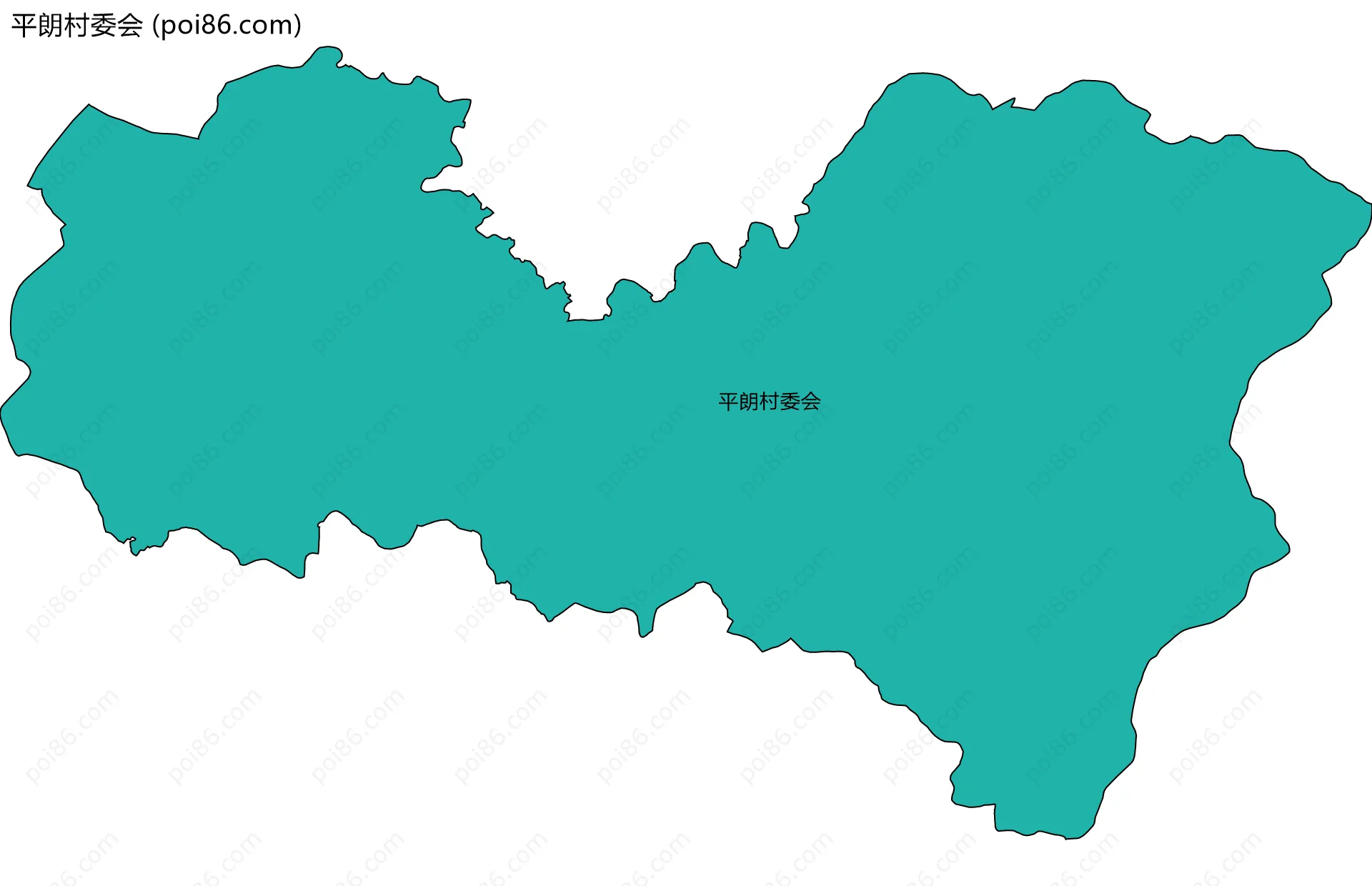 平朗村委会边界地图