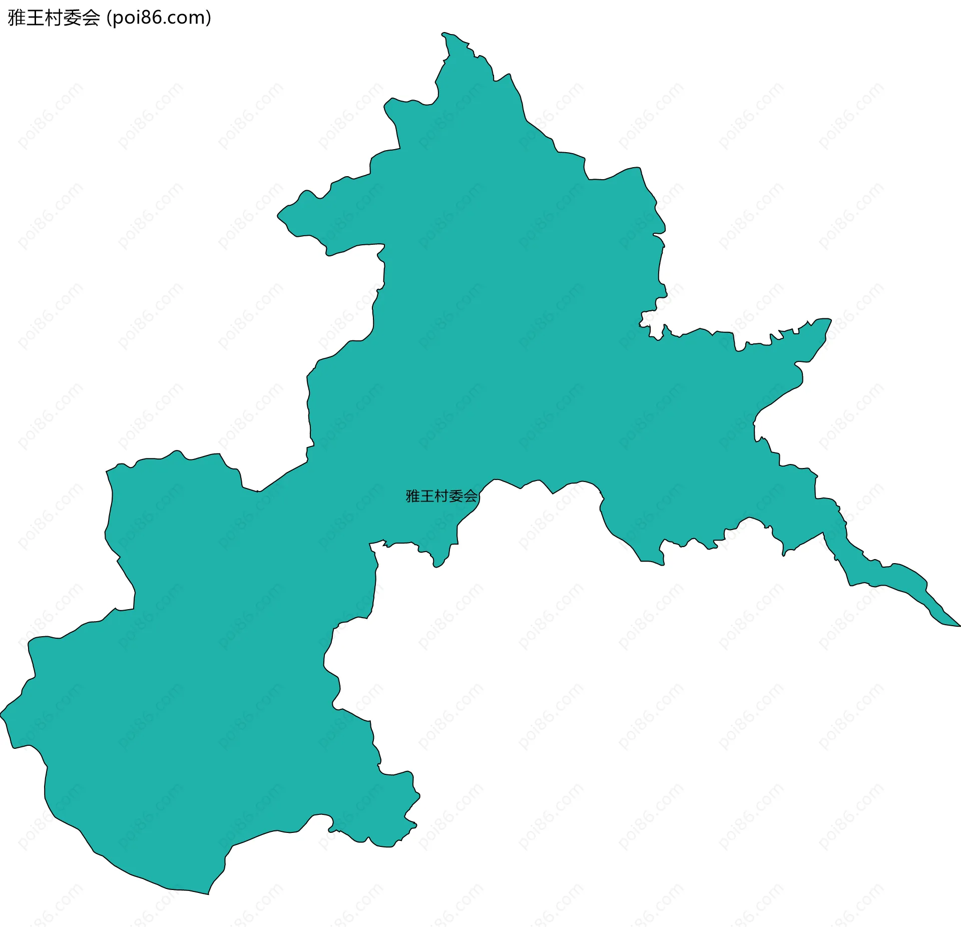 雅王村委会边界地图