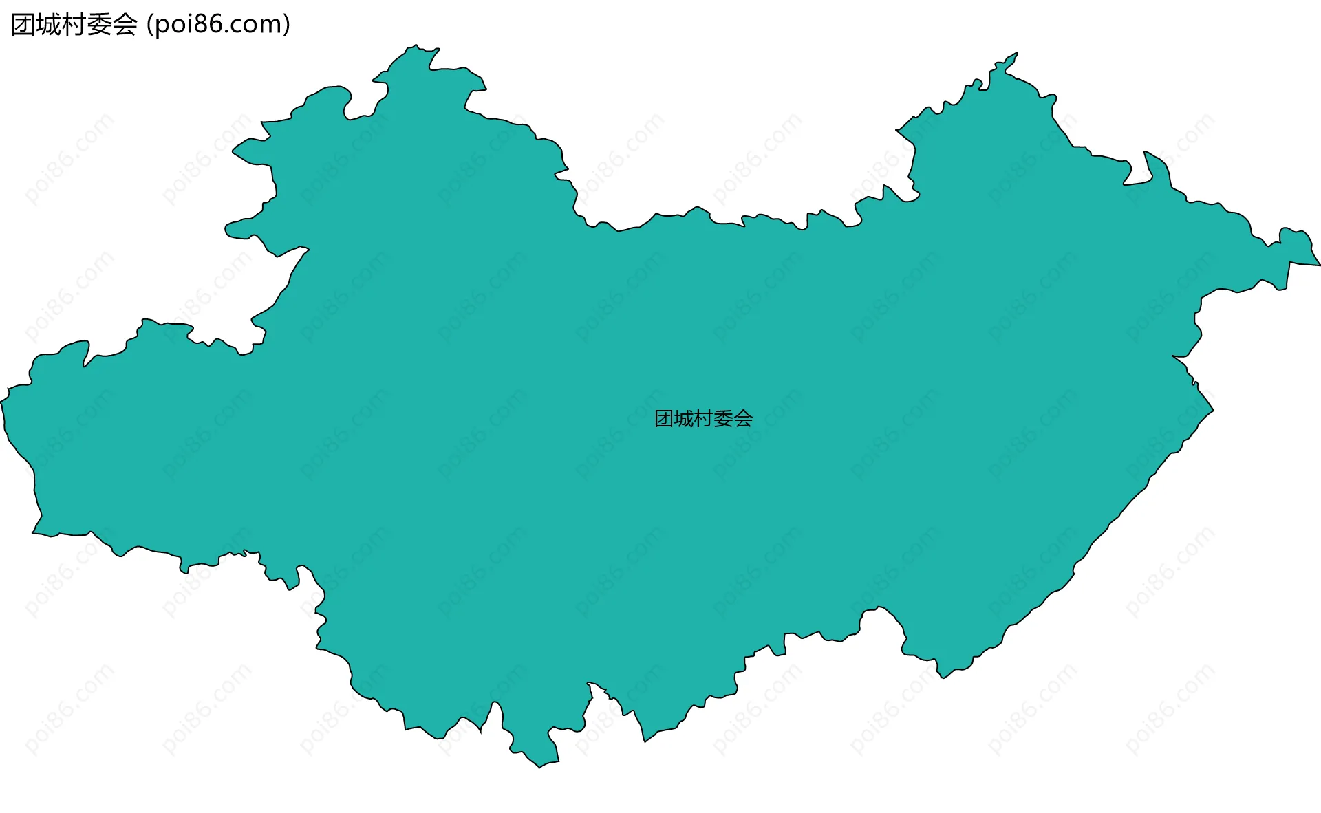 团城村委会边界地图