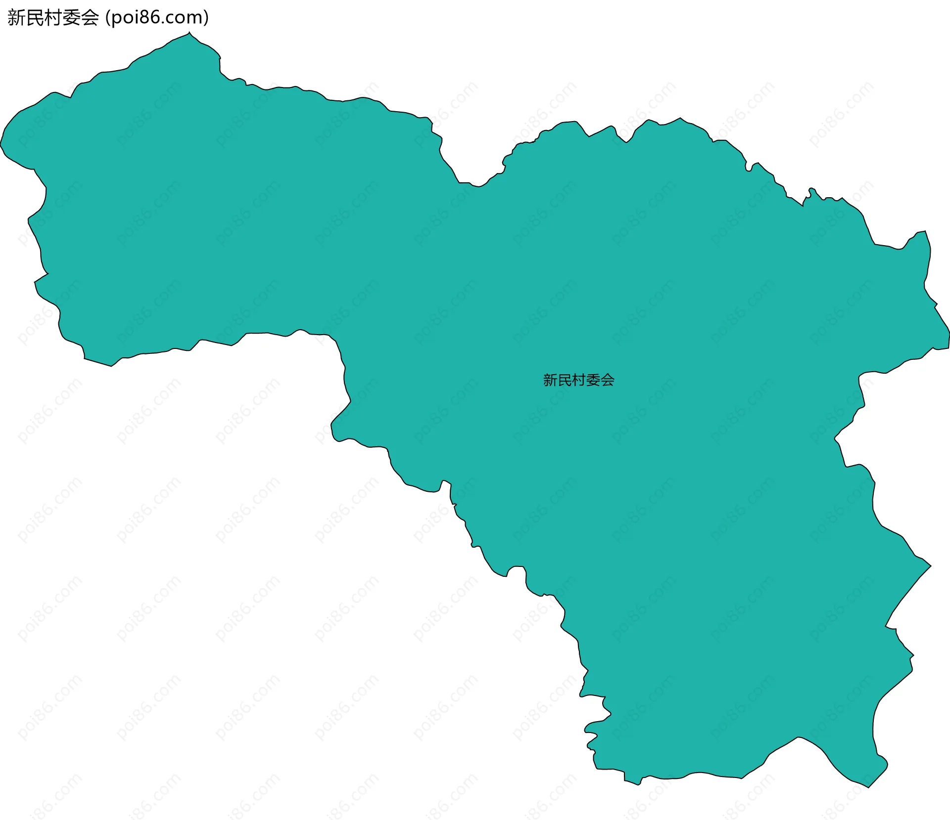 新民村委会边界地图