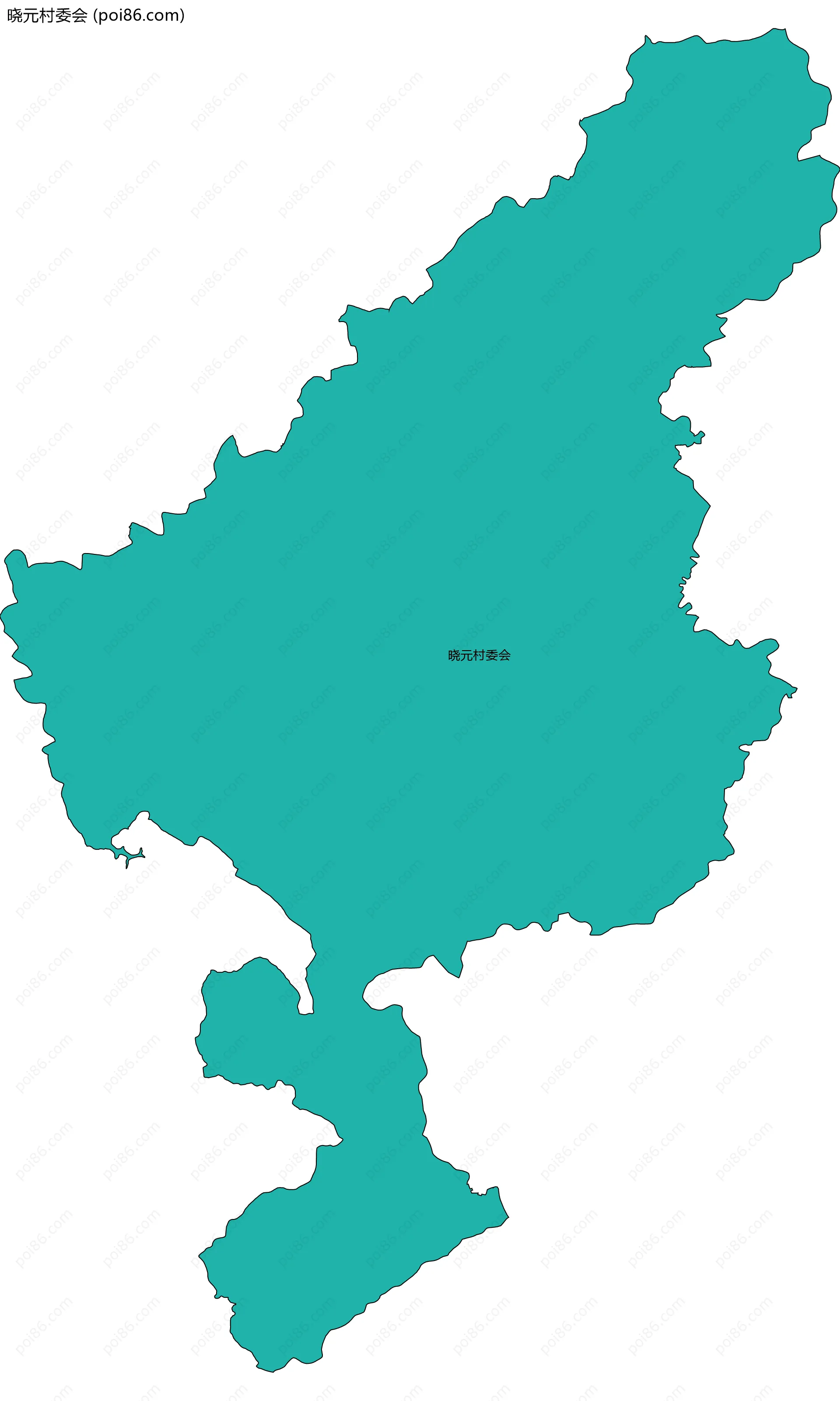 晓元村委会边界地图