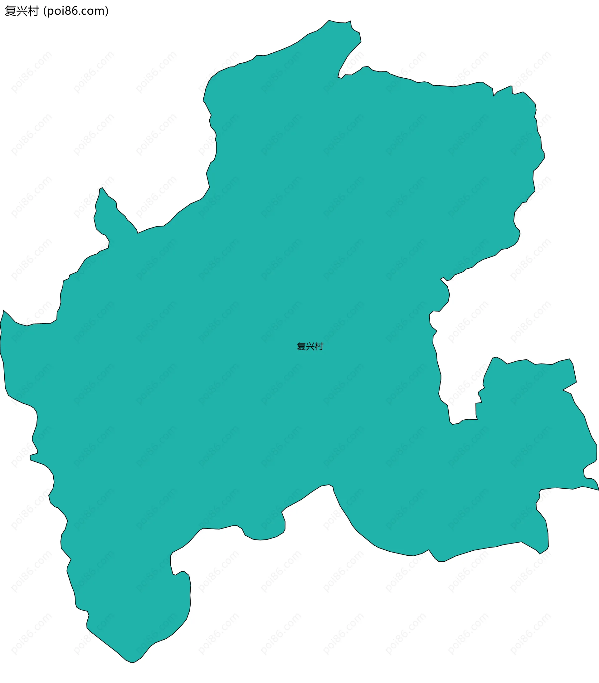 复兴村边界地图