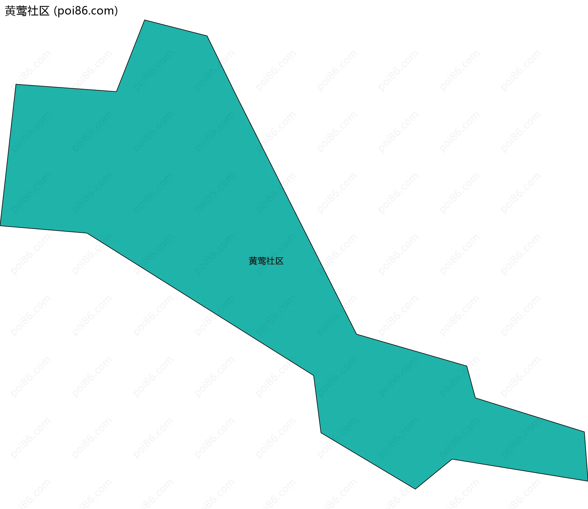 黄莺社区边界地图