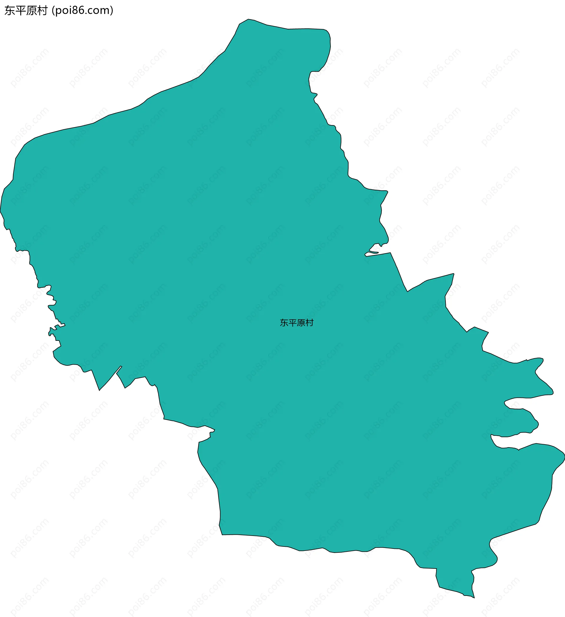 东平原村边界地图