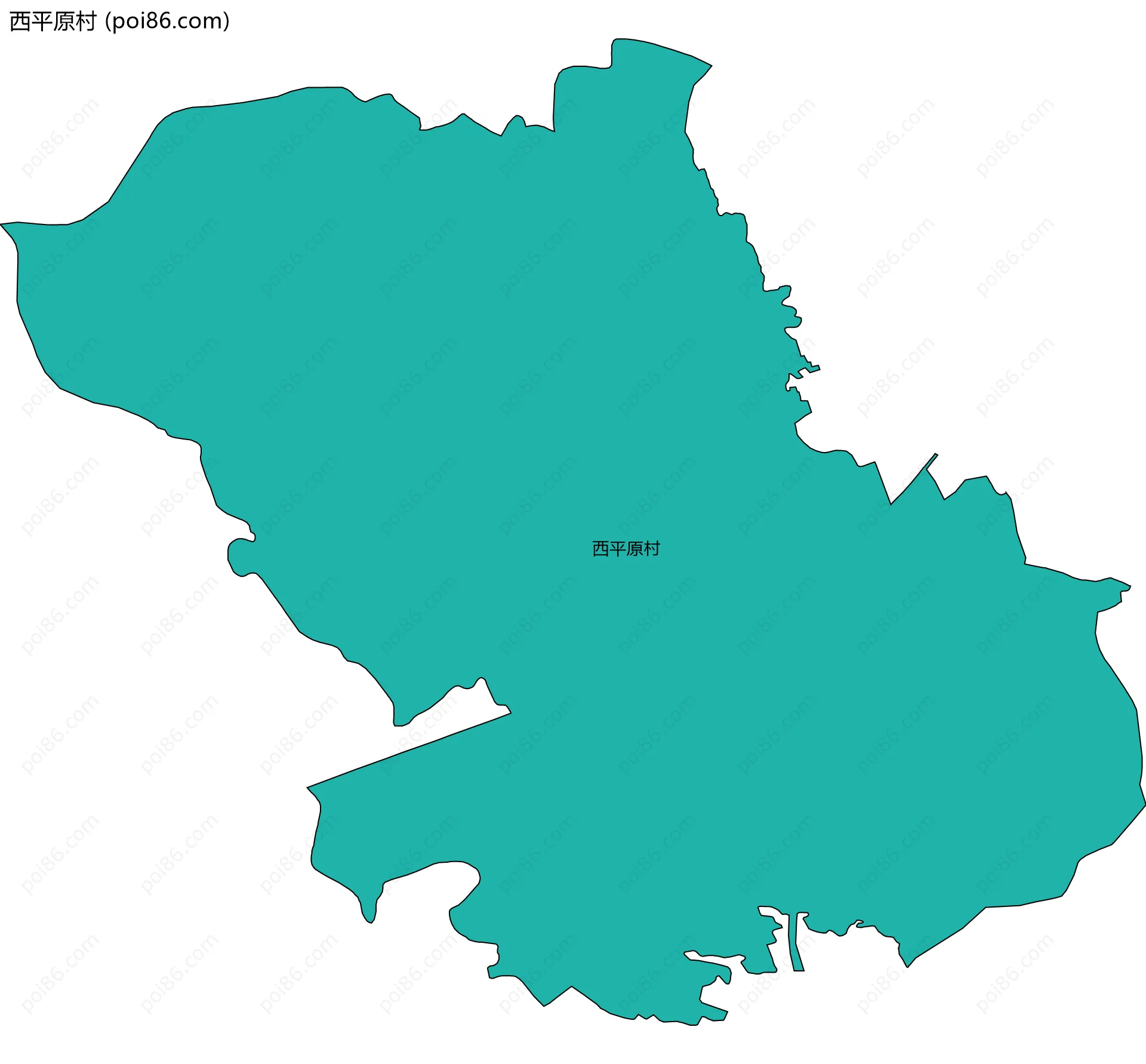 西平原村边界地图