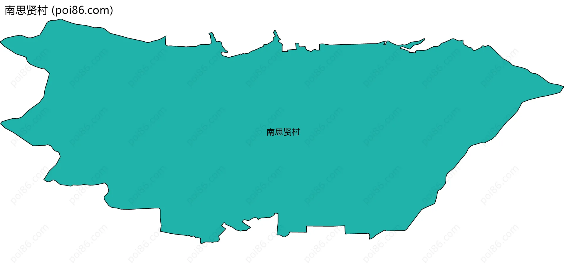 南思贤村边界地图