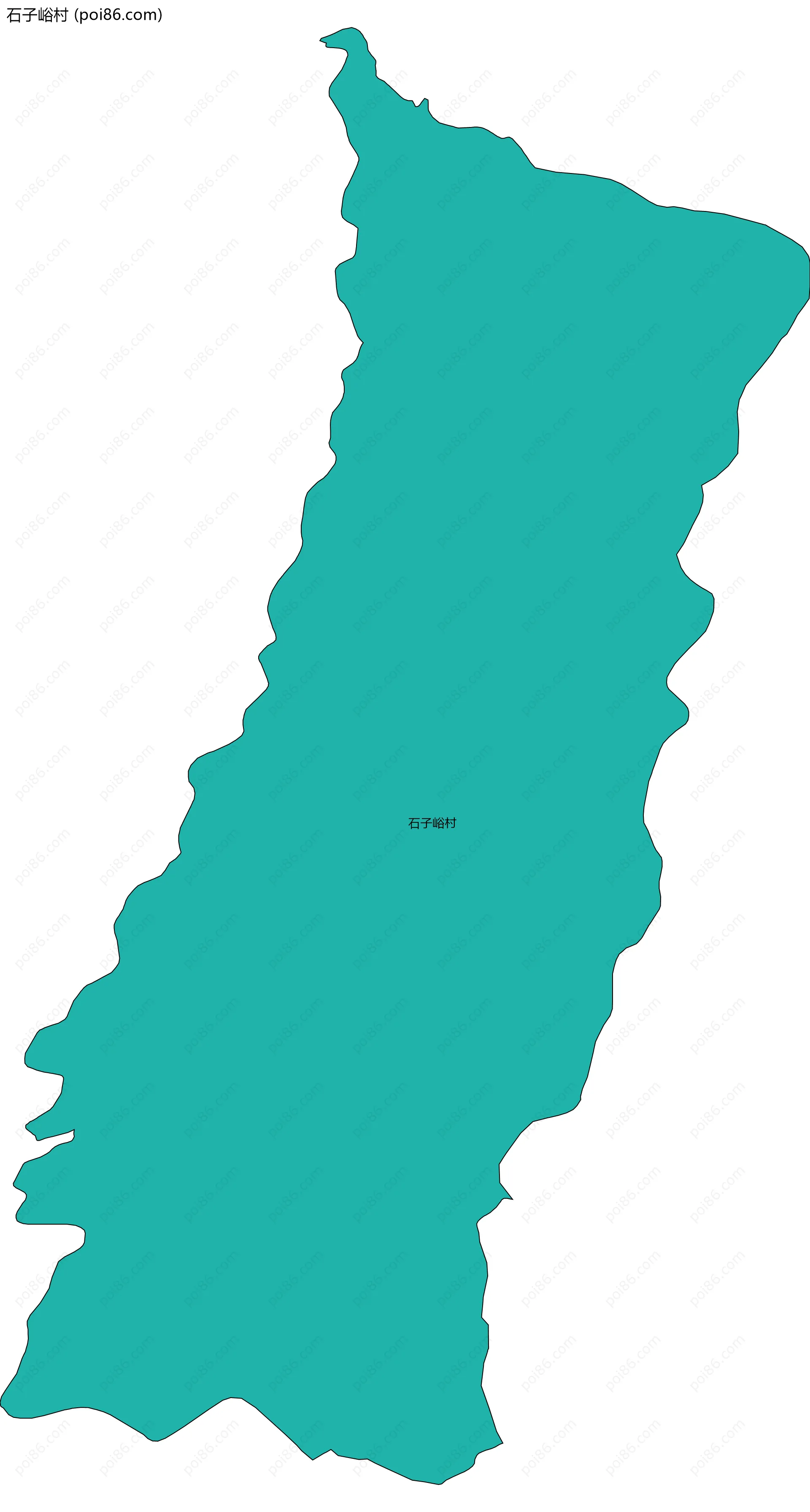 石子峪村边界地图