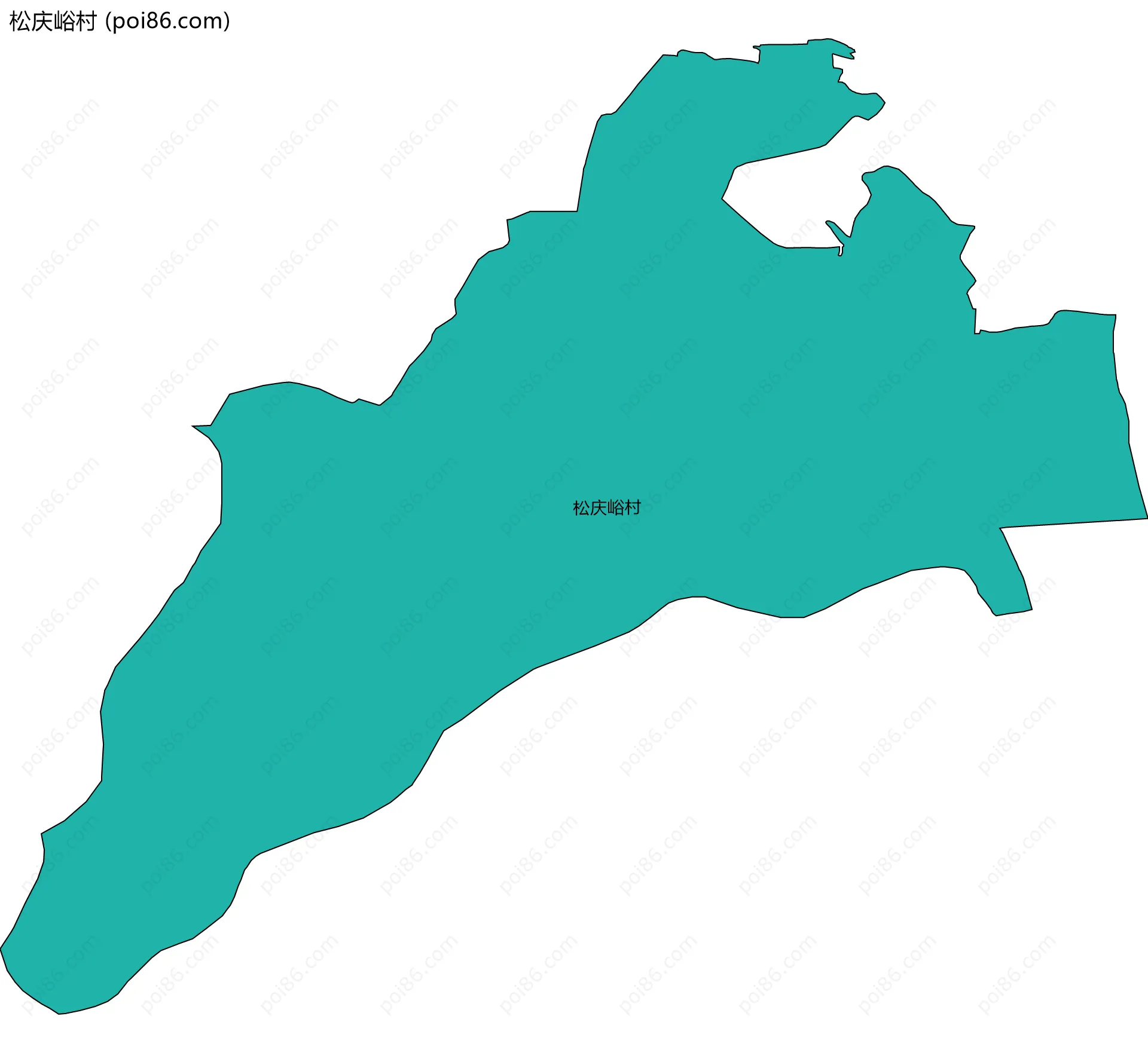 松庆峪村边界地图