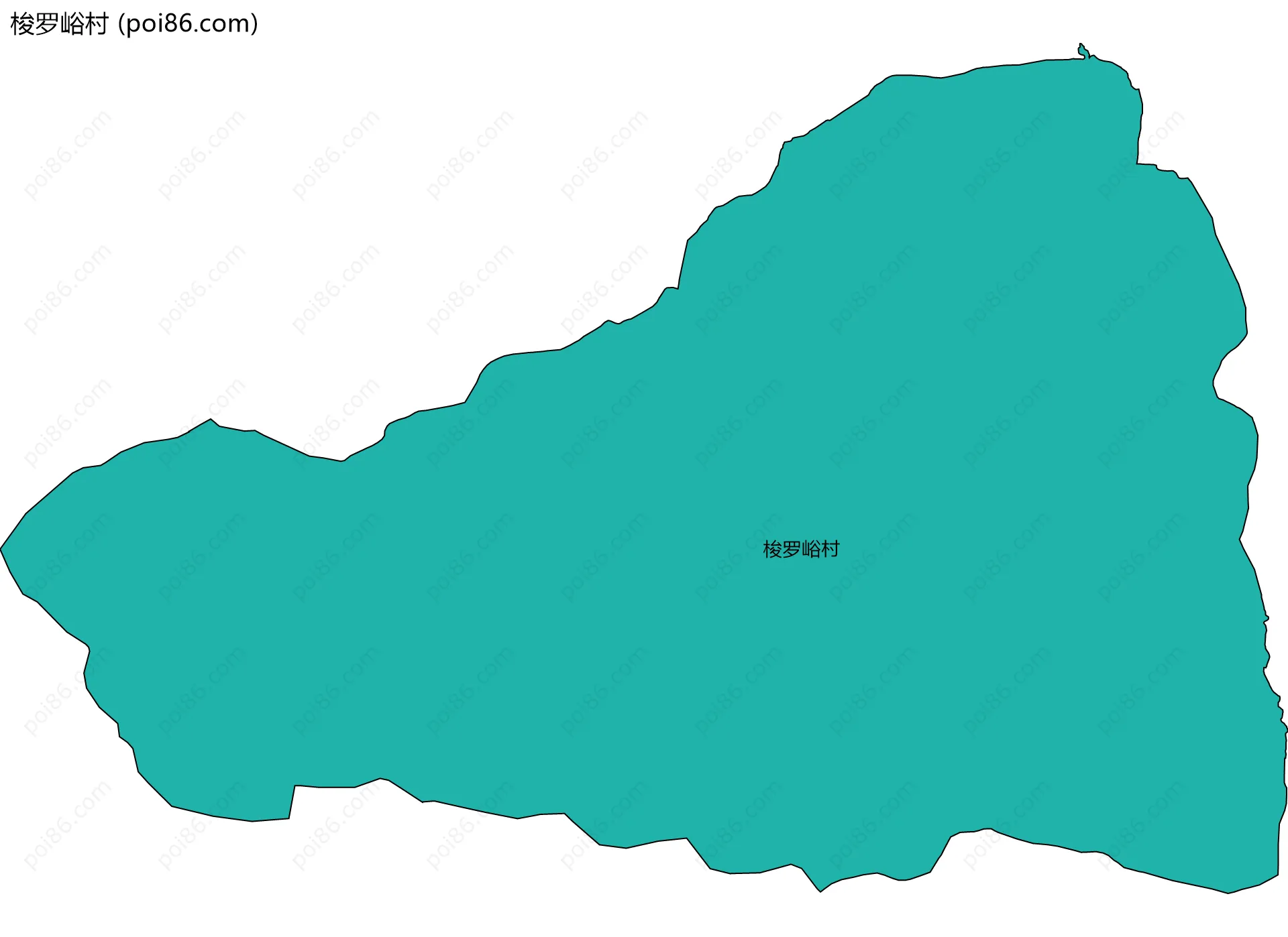 梭罗峪村边界地图