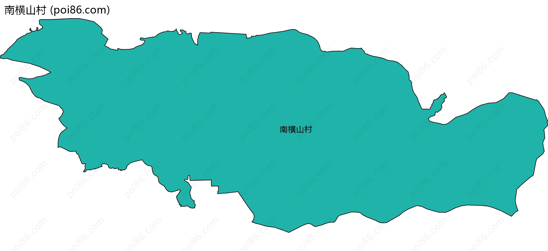 南横山村边界地图