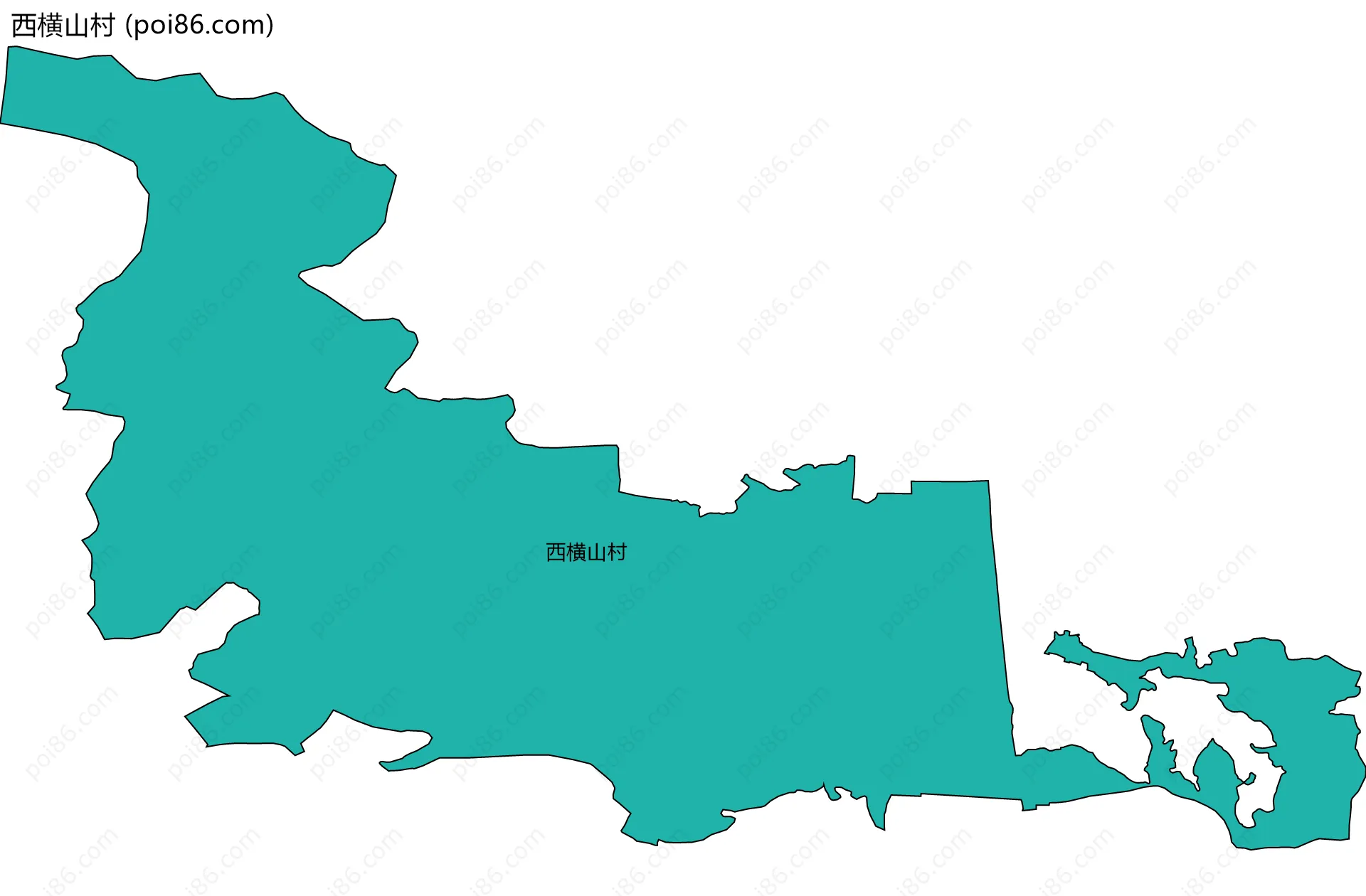西横山村边界地图