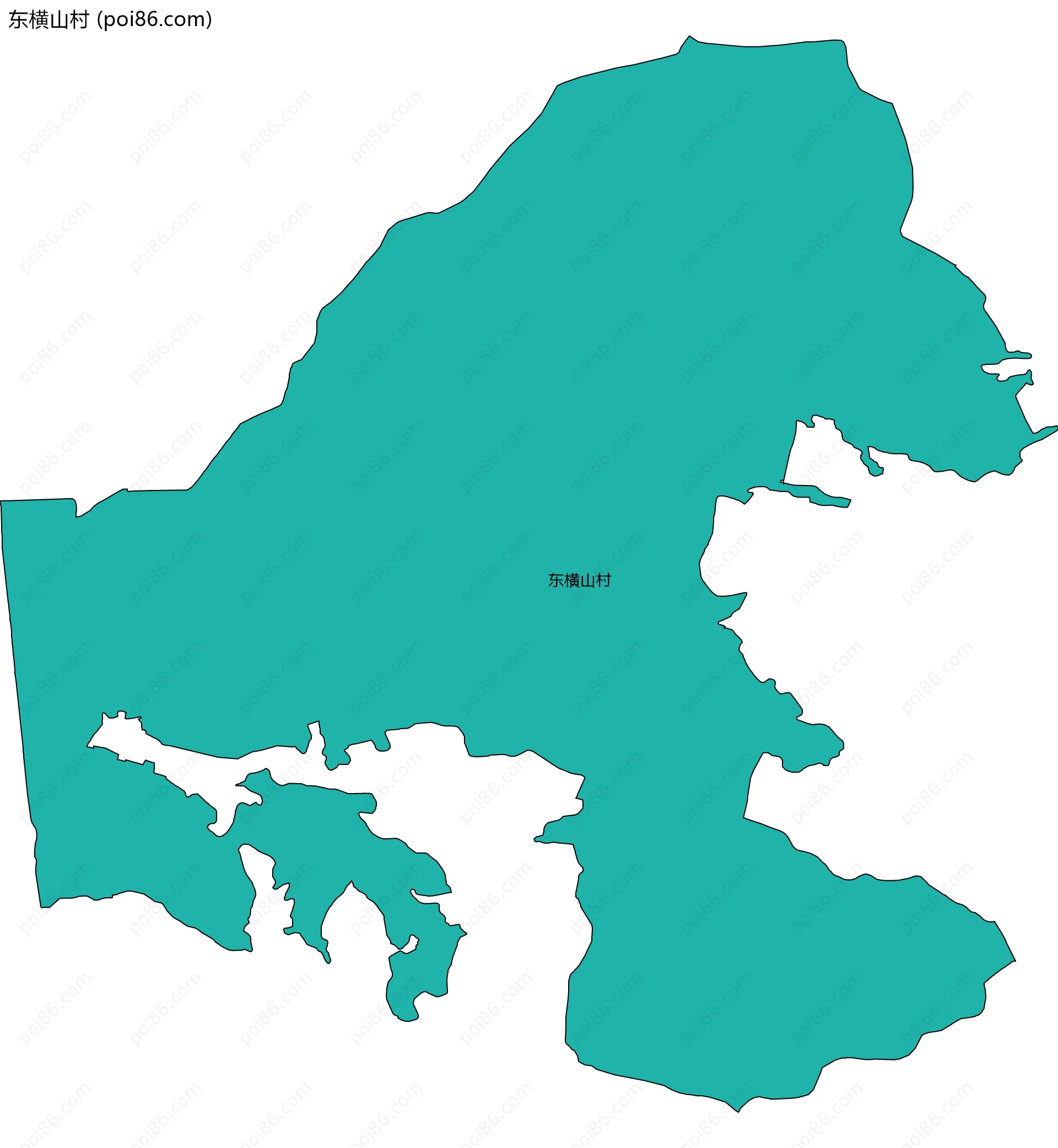 东横山村边界地图