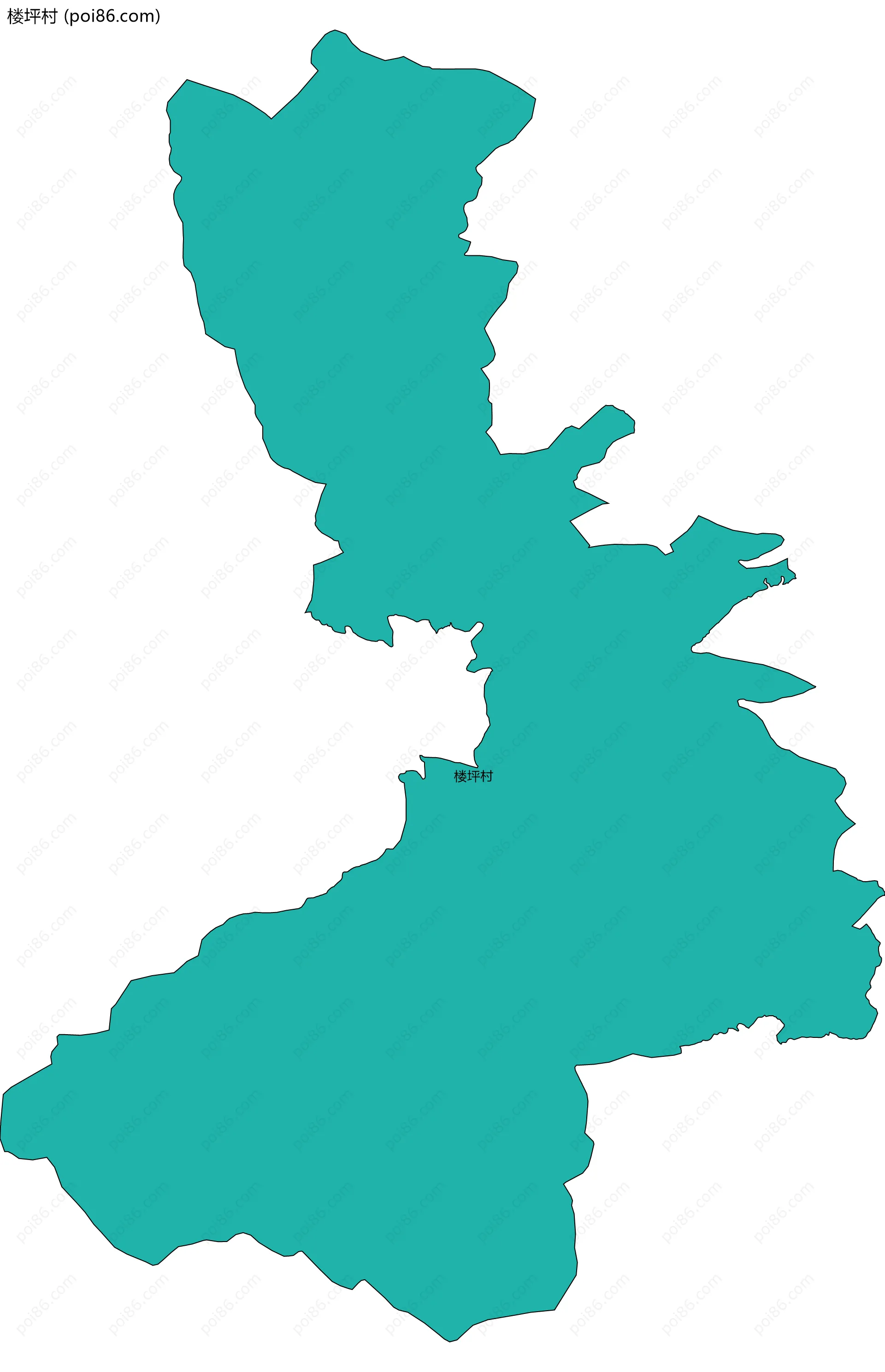 楼坪村边界地图