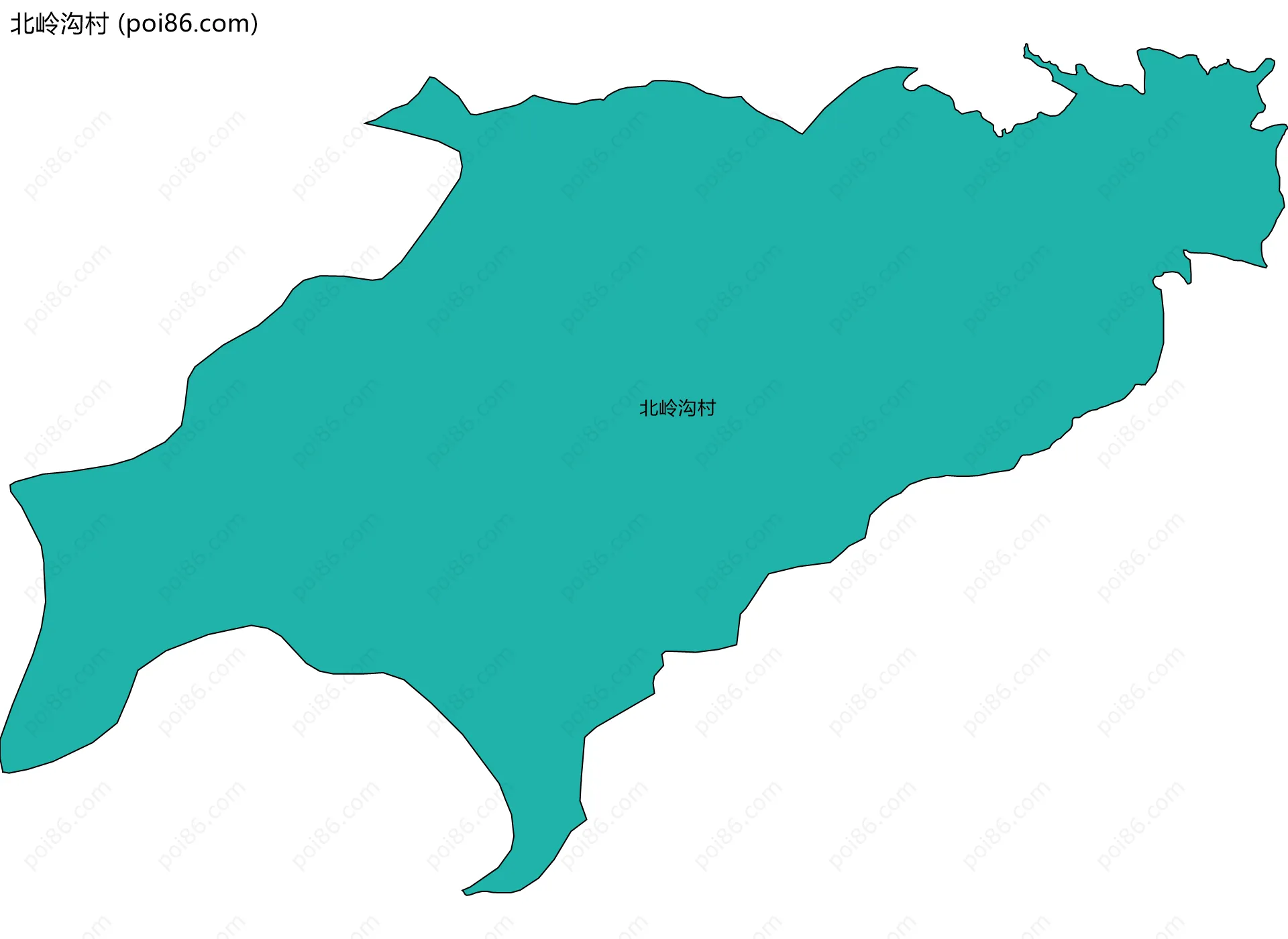 北岭沟村边界地图