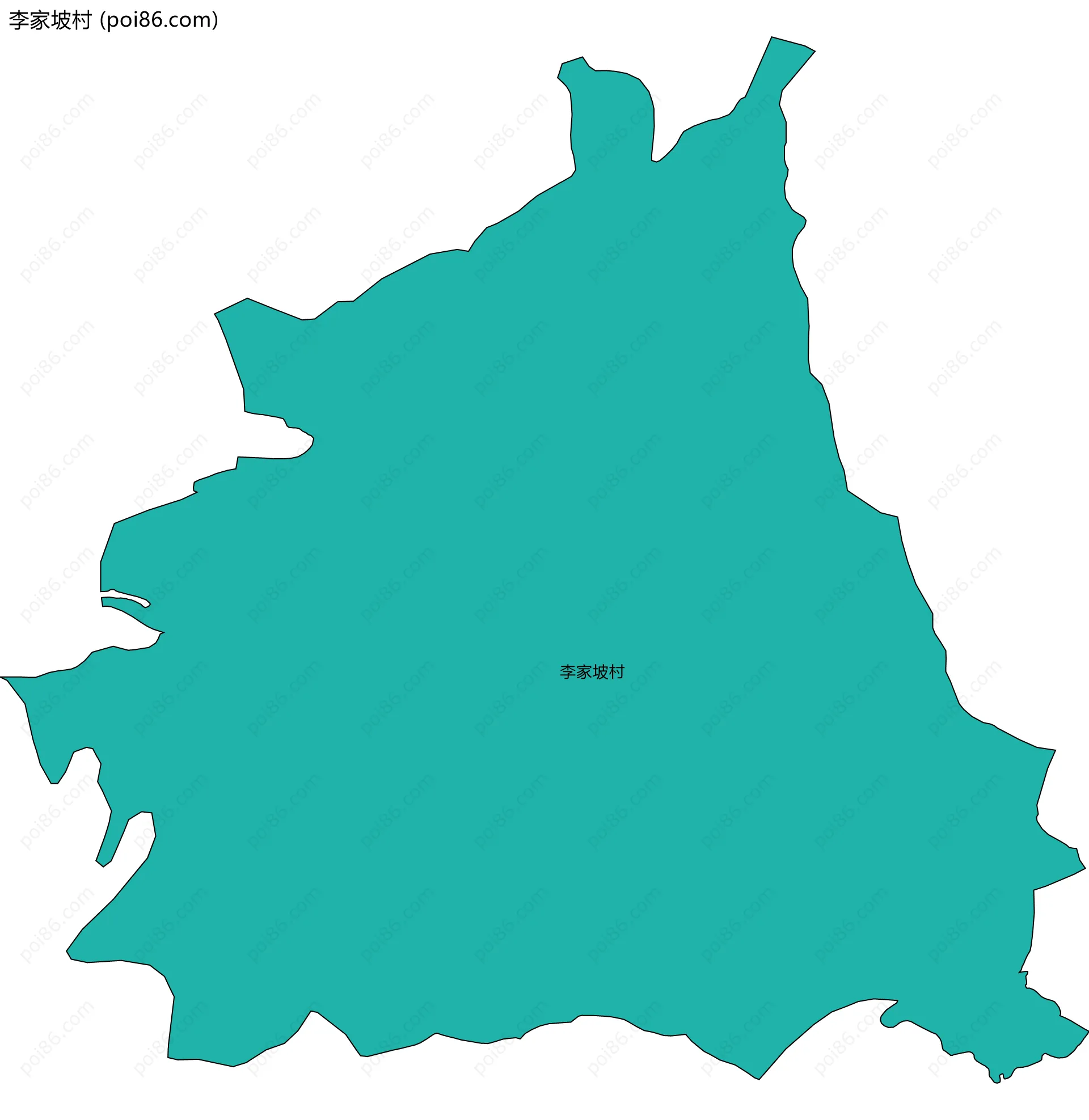 李家坡村边界地图
