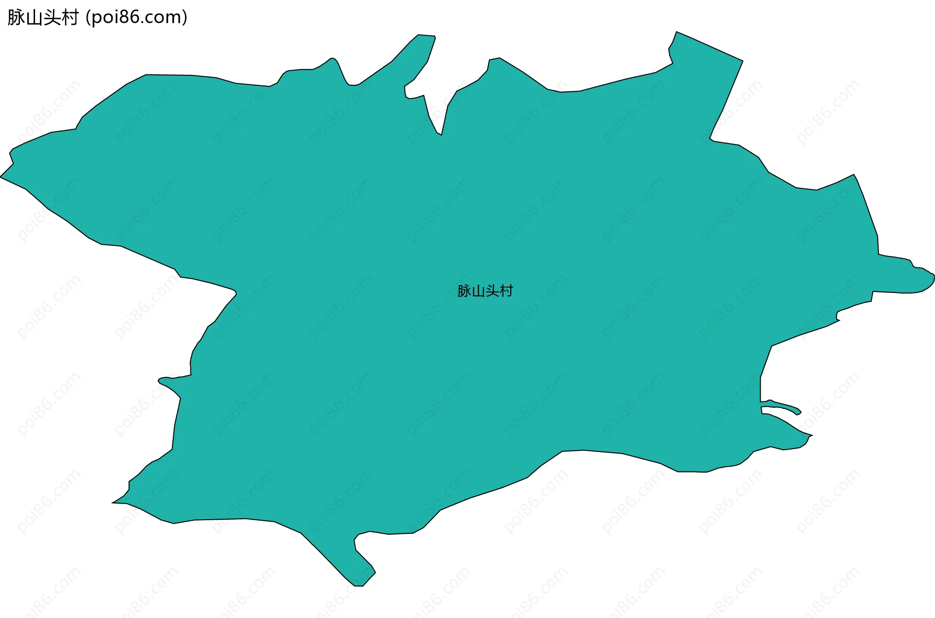 脉山头村边界地图
