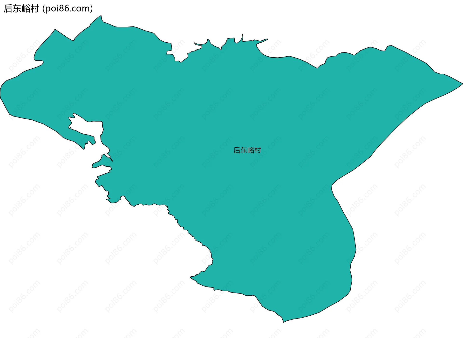 后东峪村边界地图