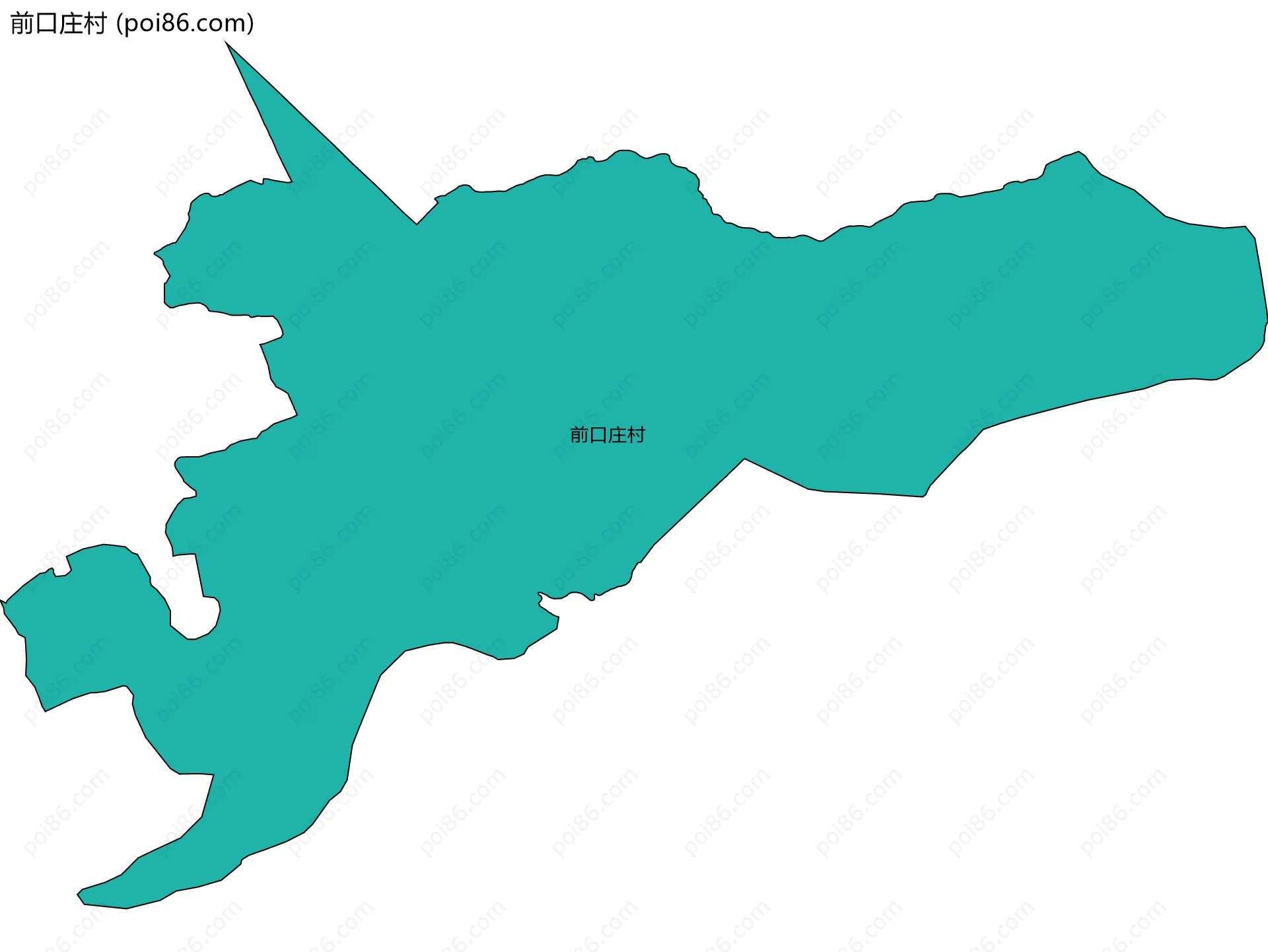 前口庄村边界地图