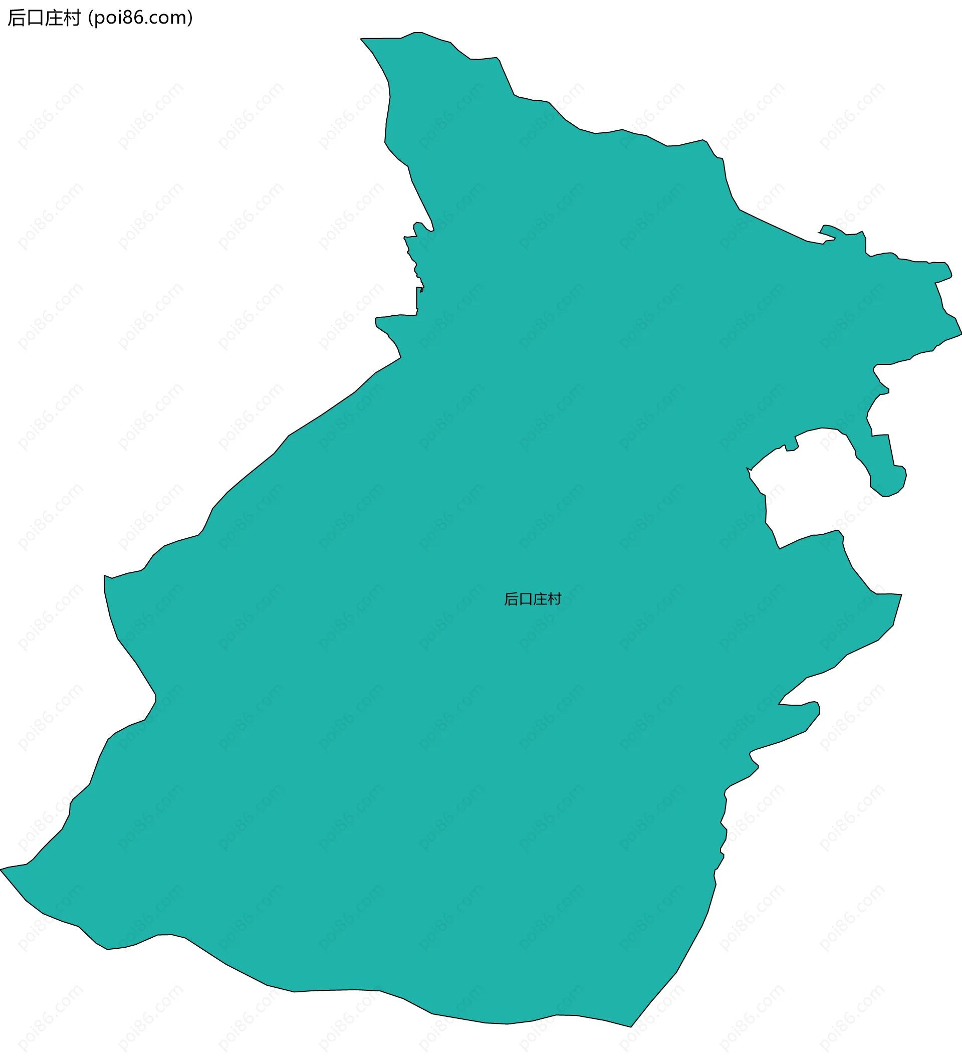 后口庄村边界地图