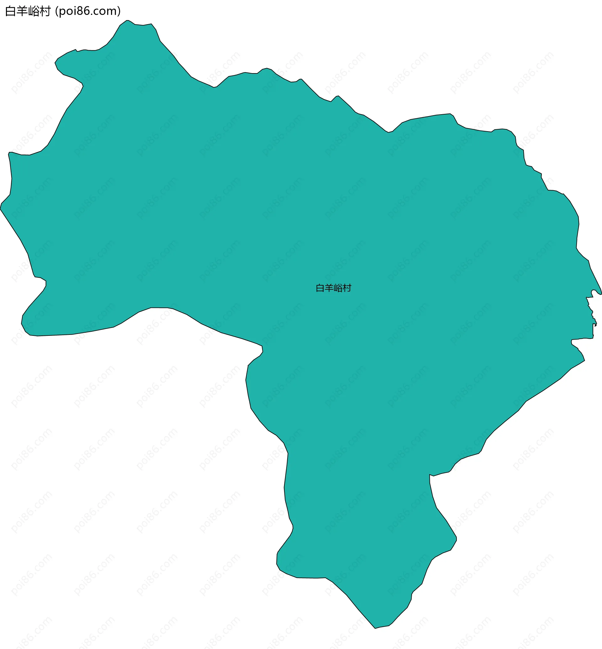 白羊峪村边界地图