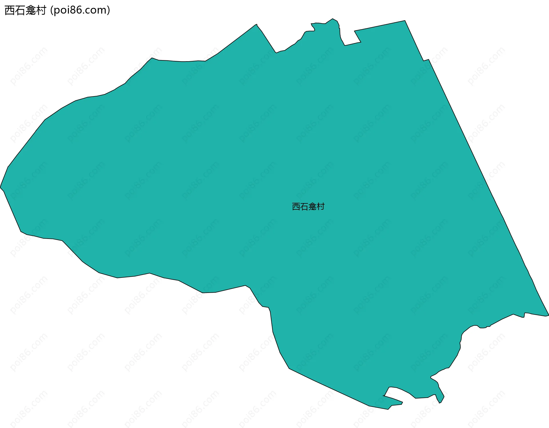 西石龛村边界地图