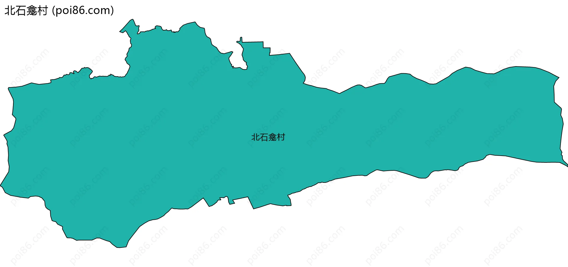 北石龛村边界地图