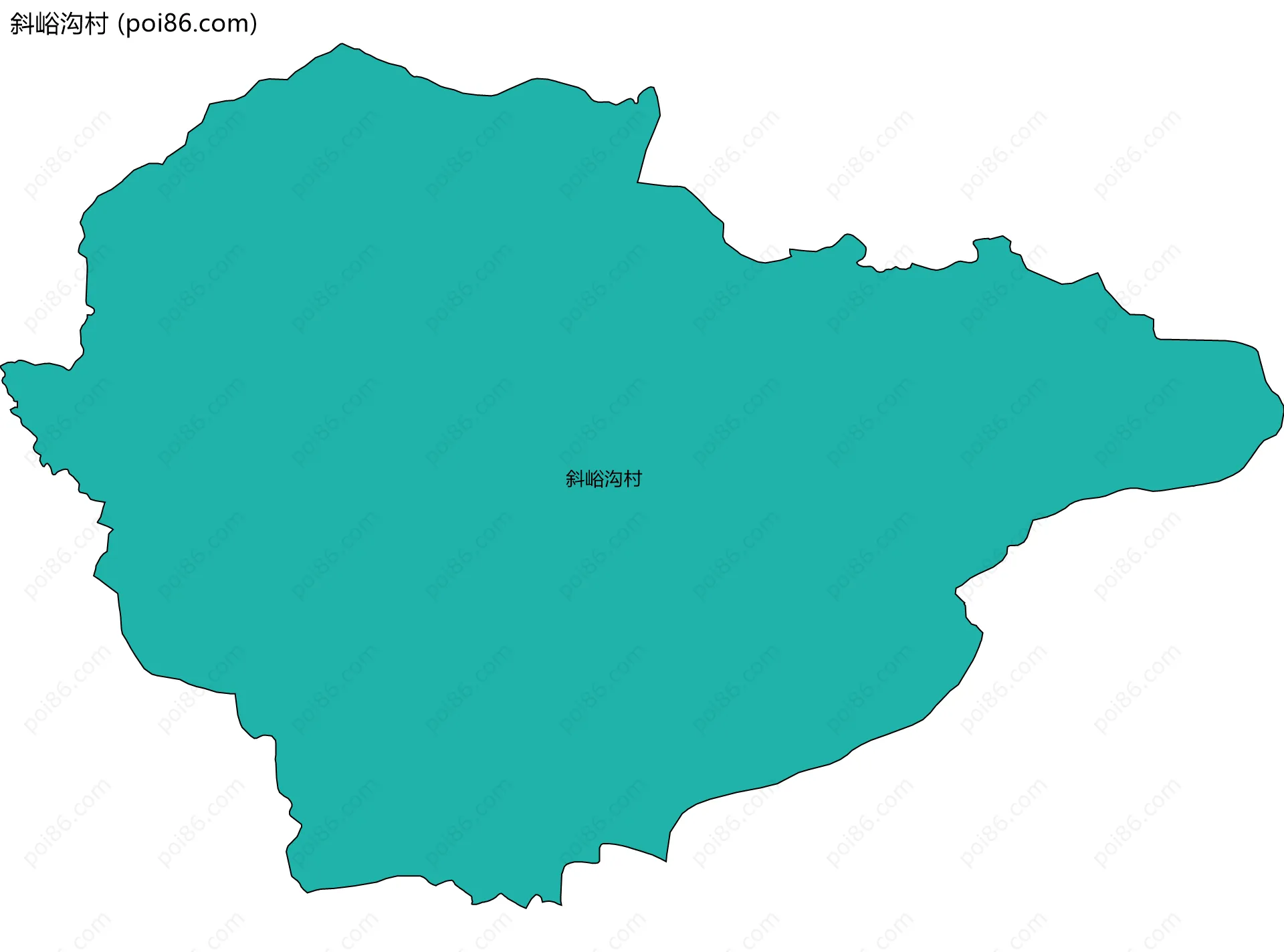 斜峪沟村边界地图