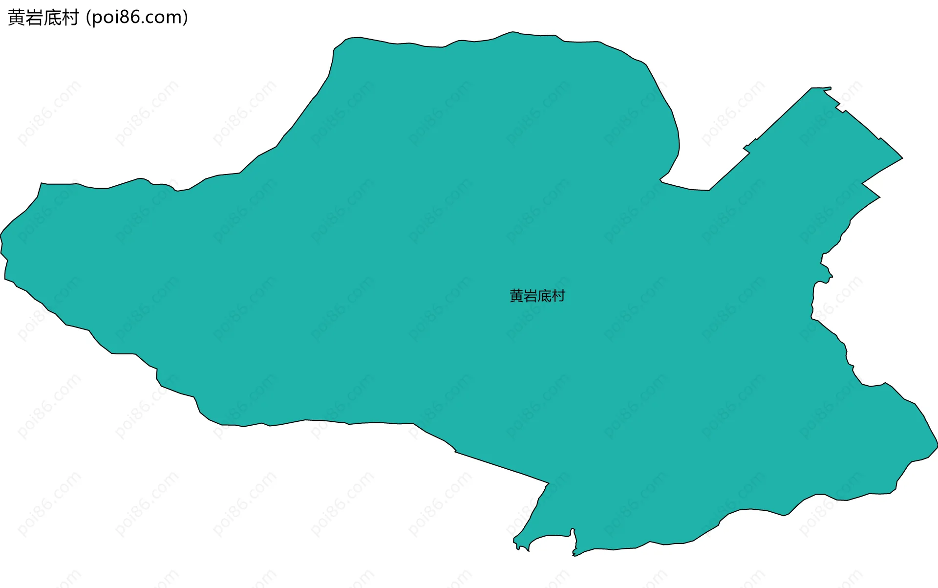 黄岩底村边界地图