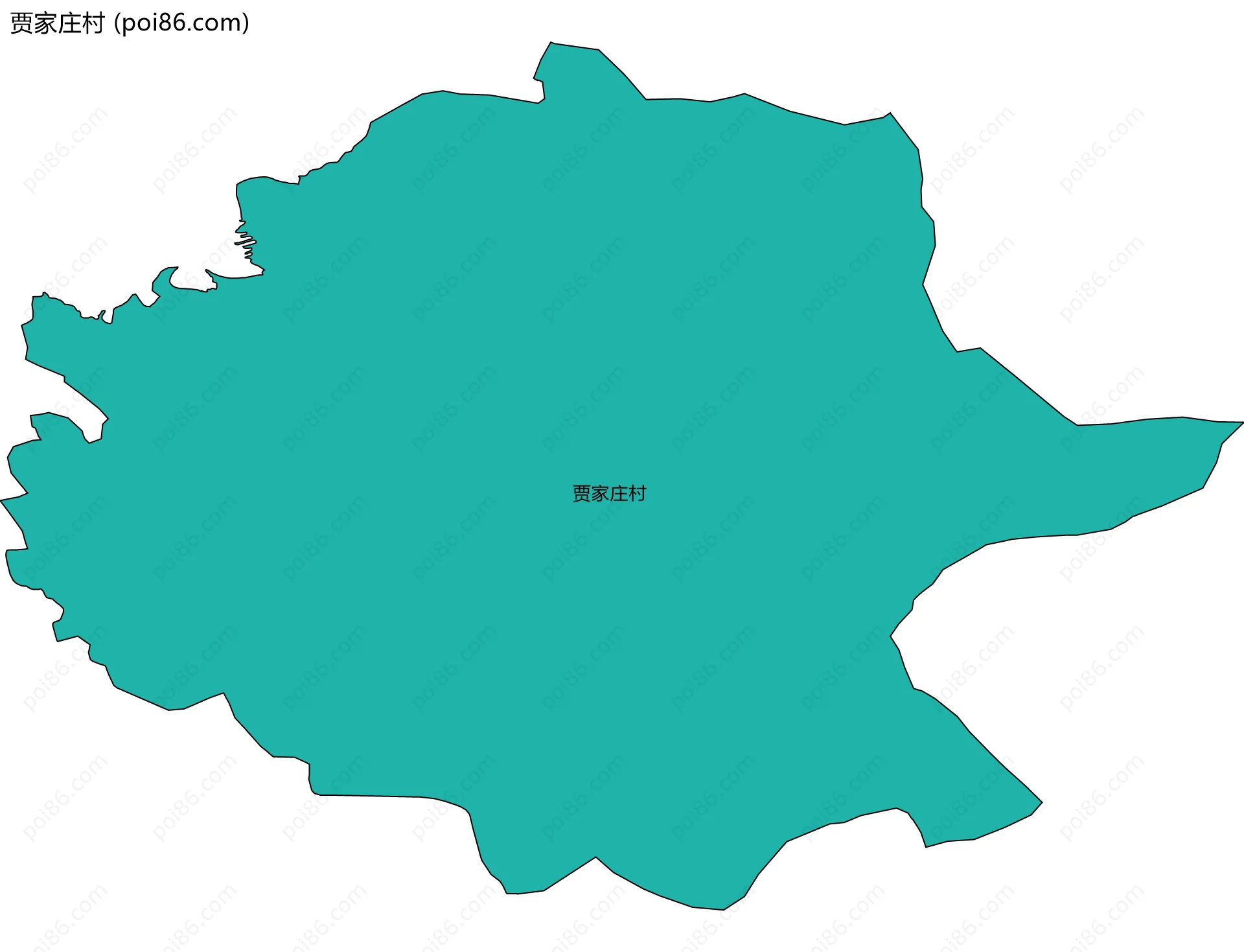 贾家庄村边界地图