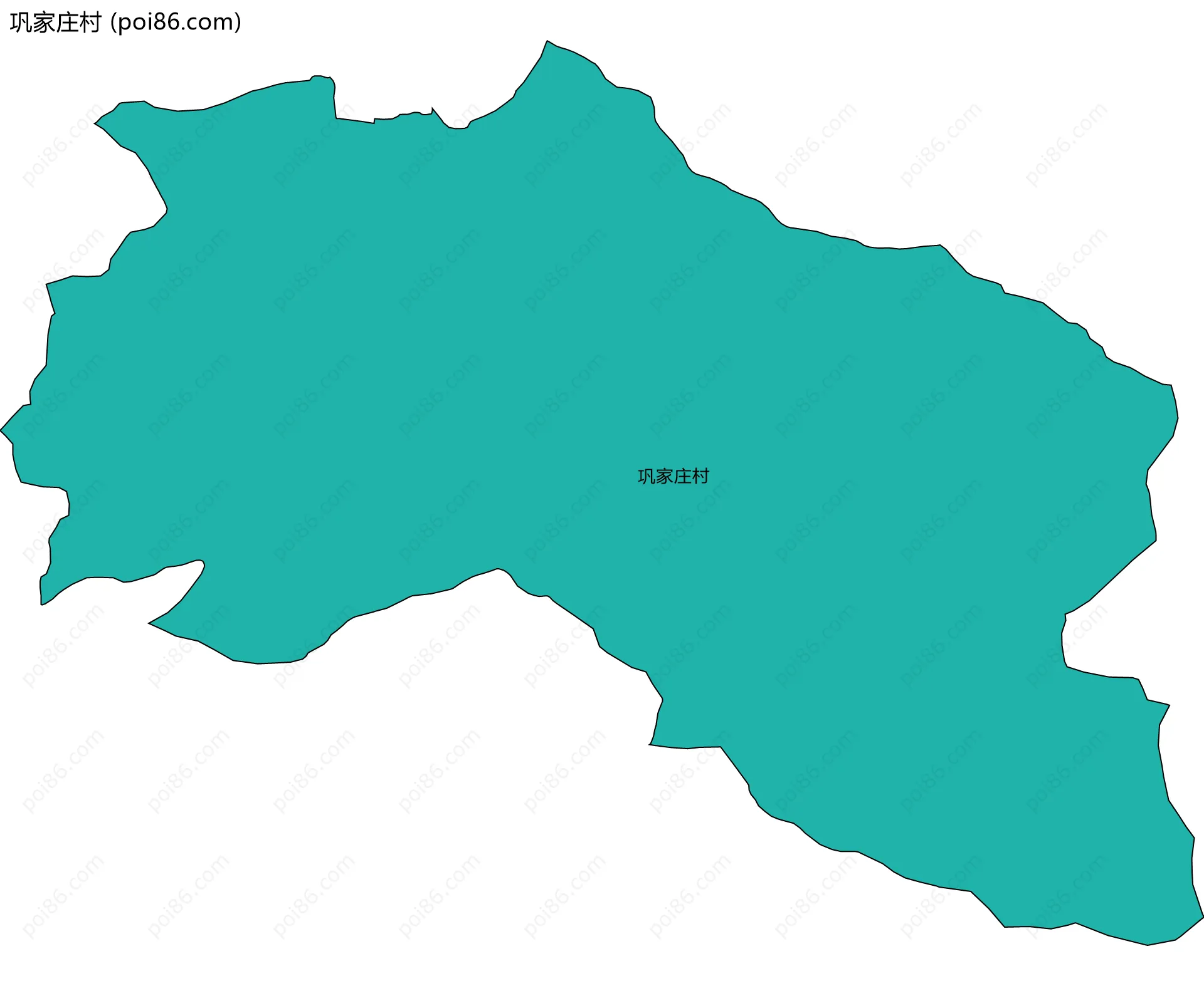 巩家庄村边界地图