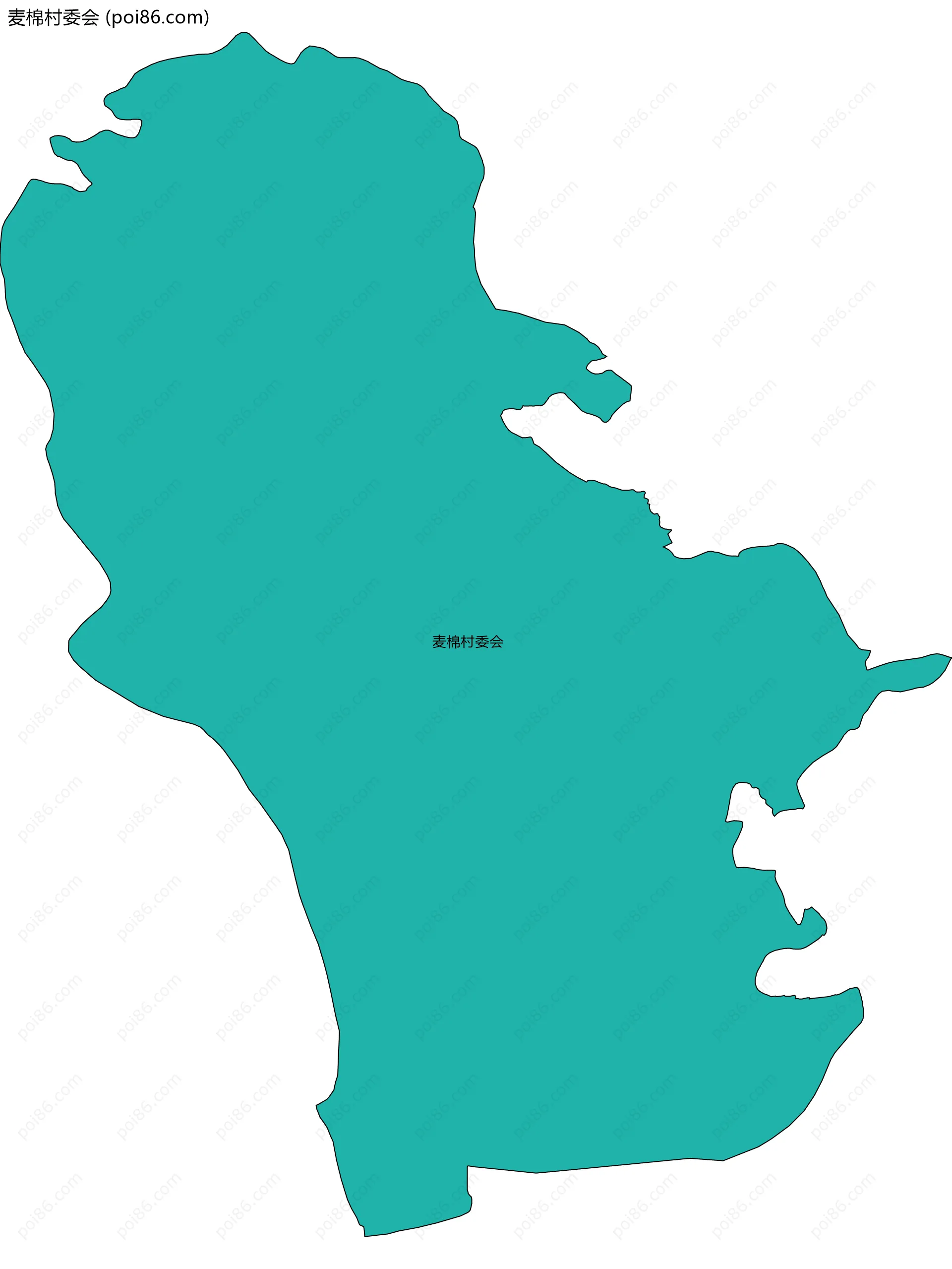 麦棉村委会边界地图