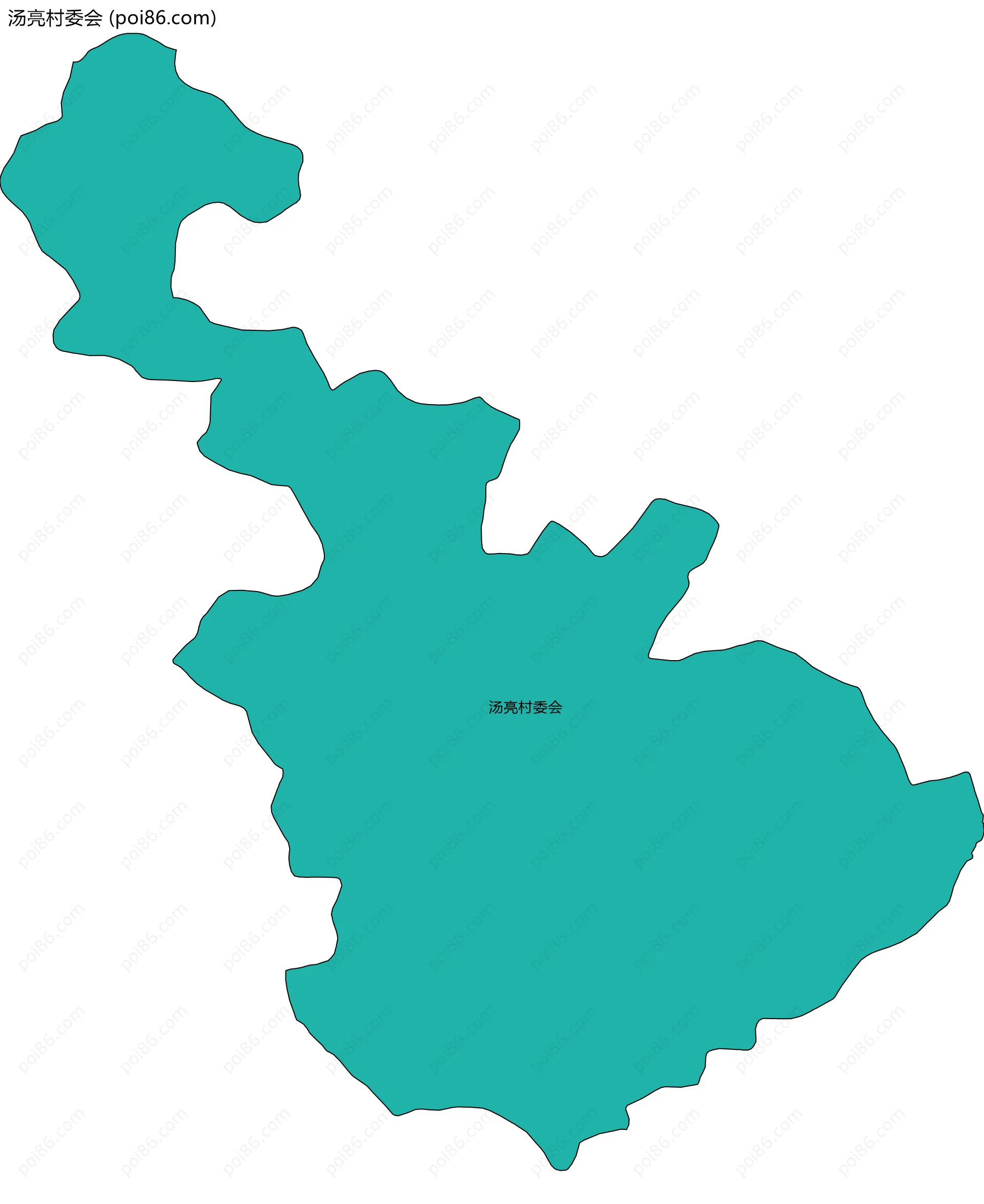 汤亮村委会边界地图
