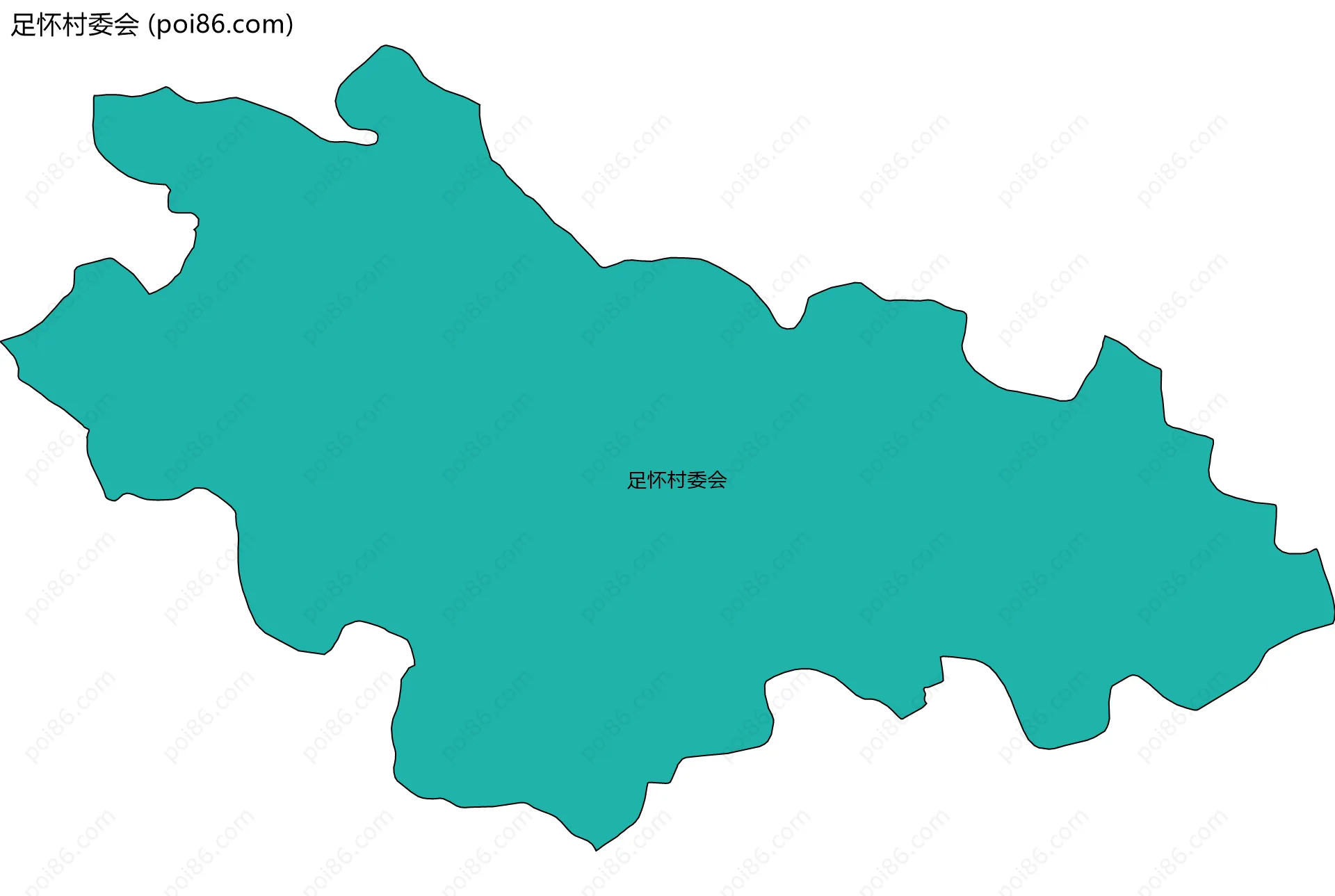 足怀村委会边界地图