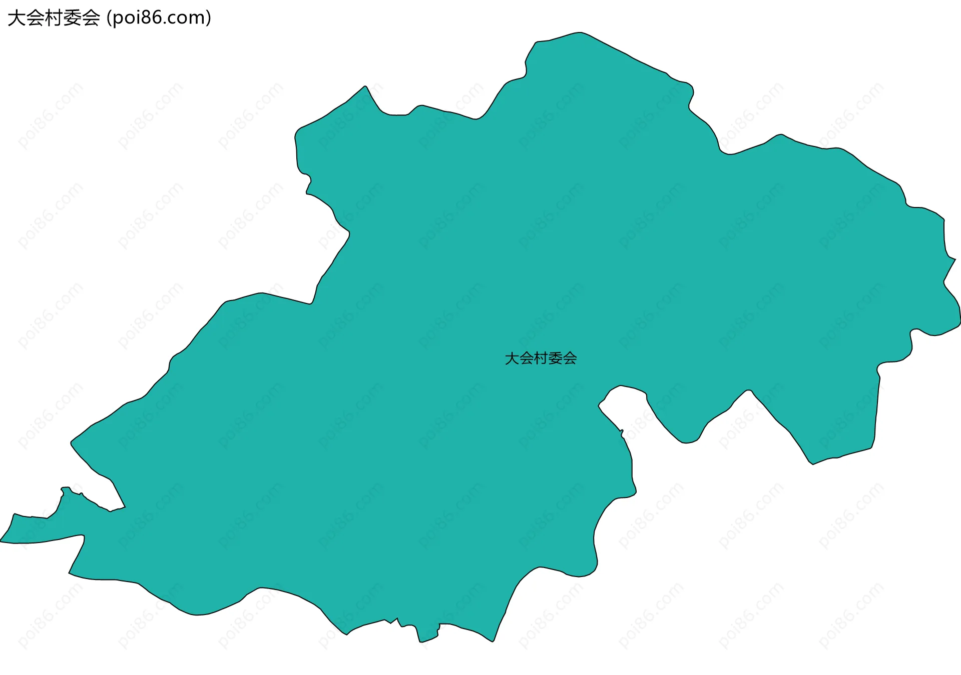 大会村委会边界地图