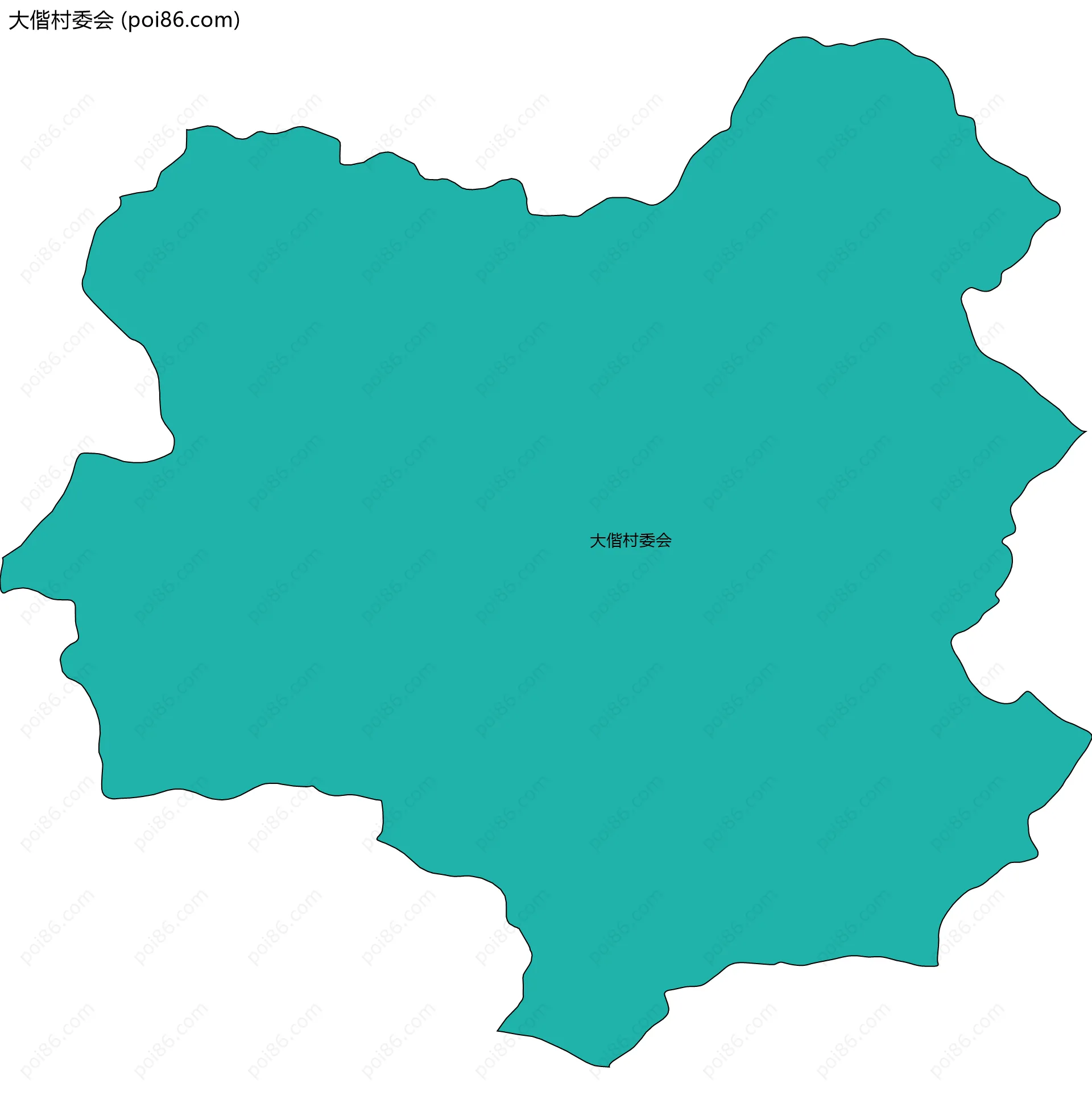 大偕村委会边界地图