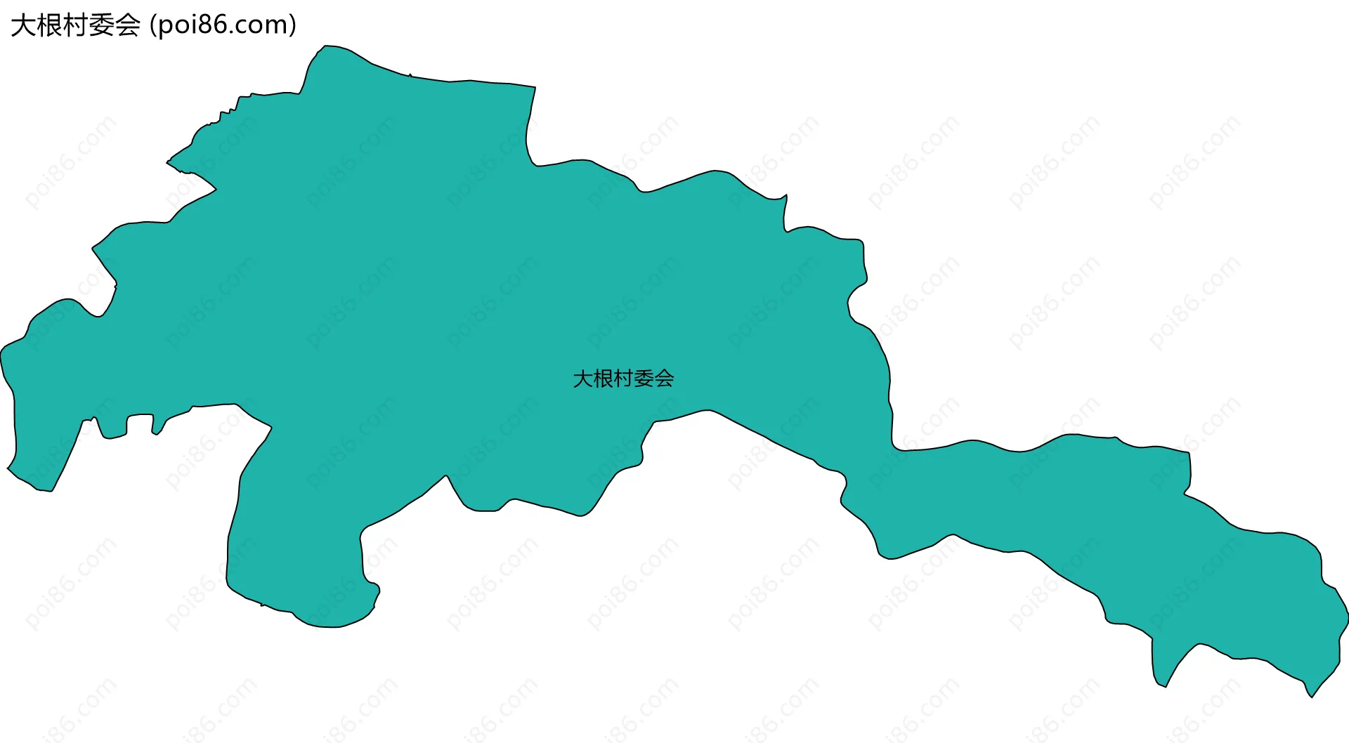 大根村委会边界地图