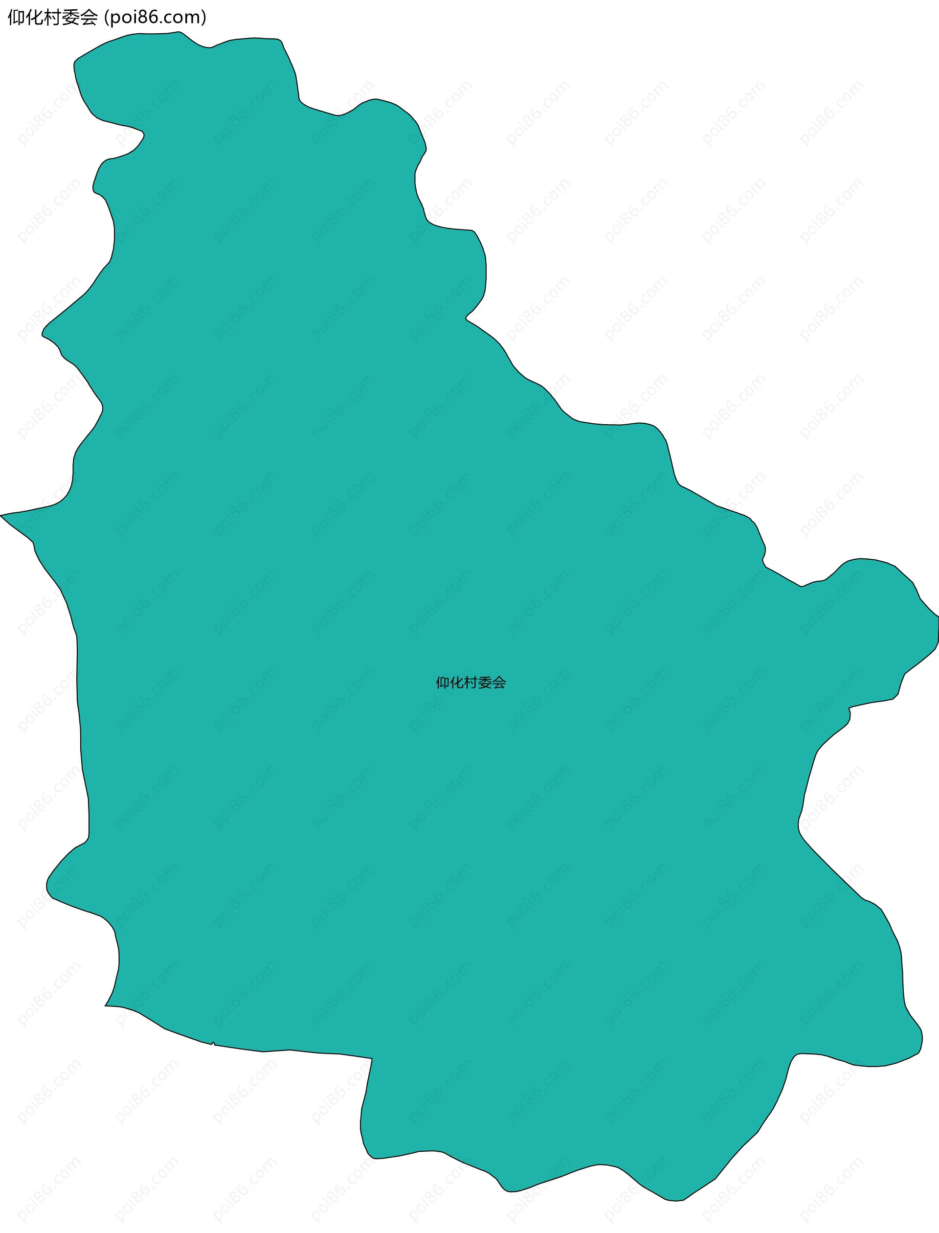 仰化村委会边界地图