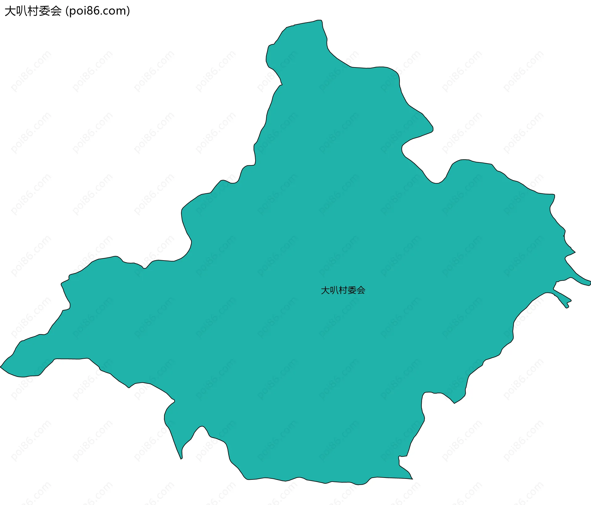 大叭村委会边界地图