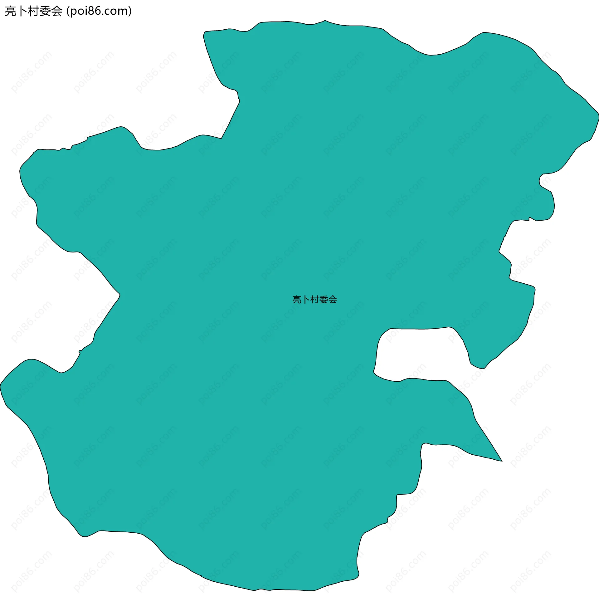 亮卜村委会边界地图