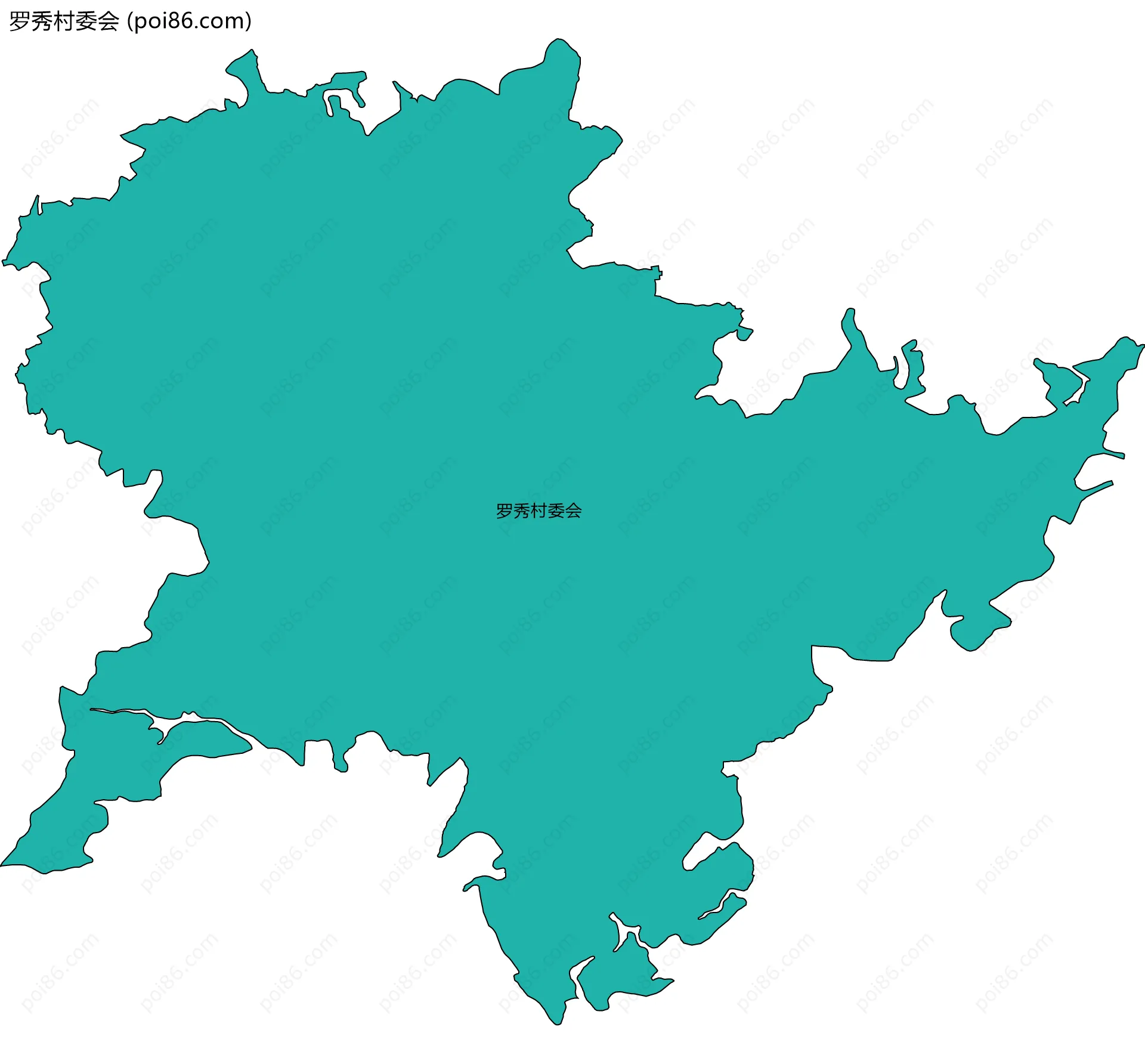 罗秀村委会边界地图