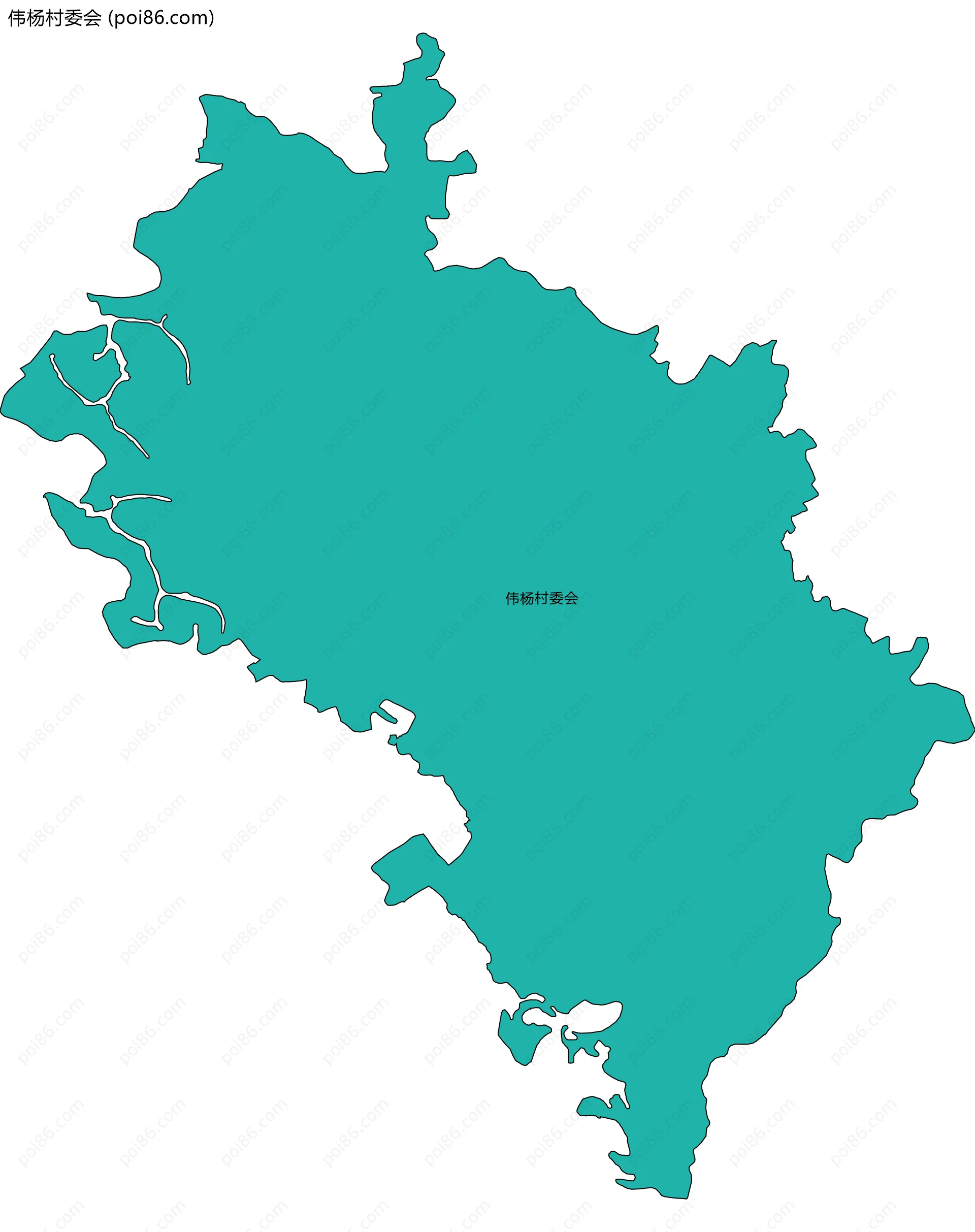 伟杨村委会边界地图