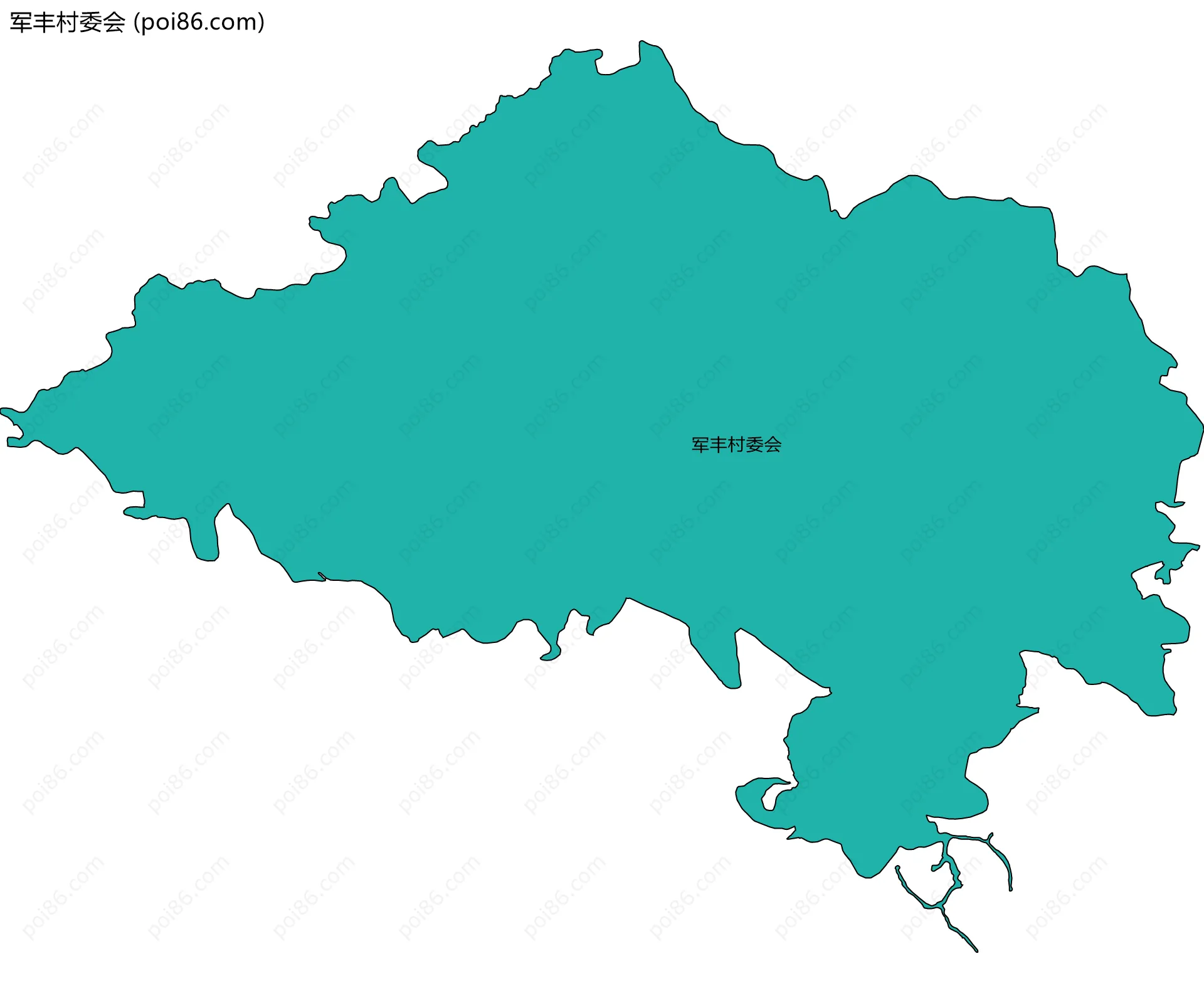 军丰村委会边界地图