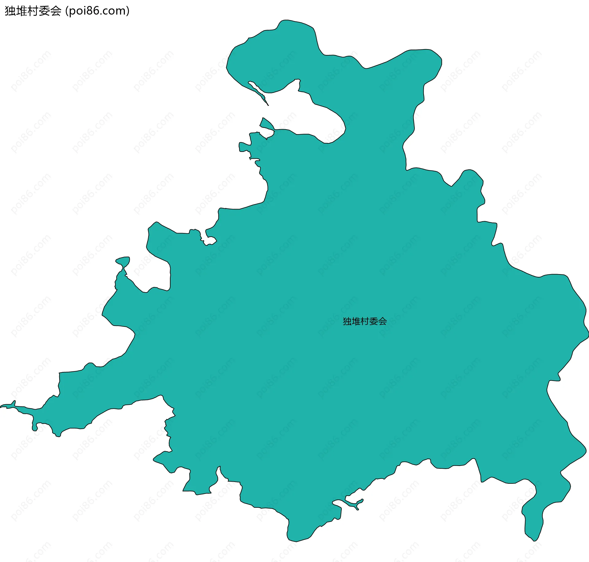 独堆村委会边界地图