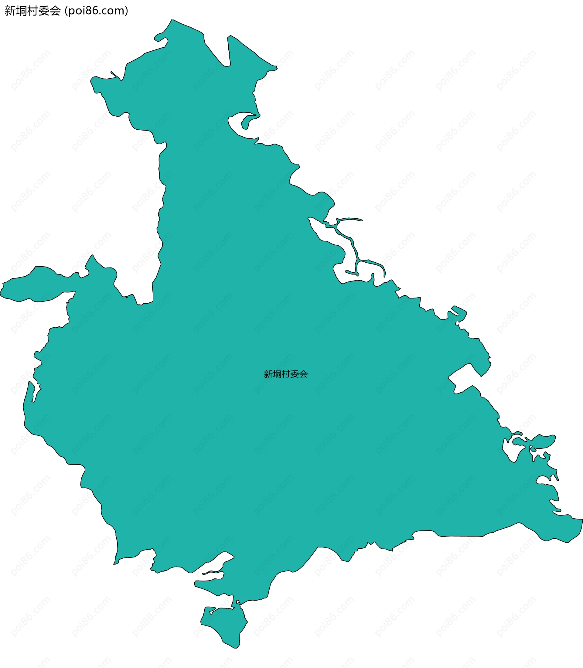 新垌村委会边界地图