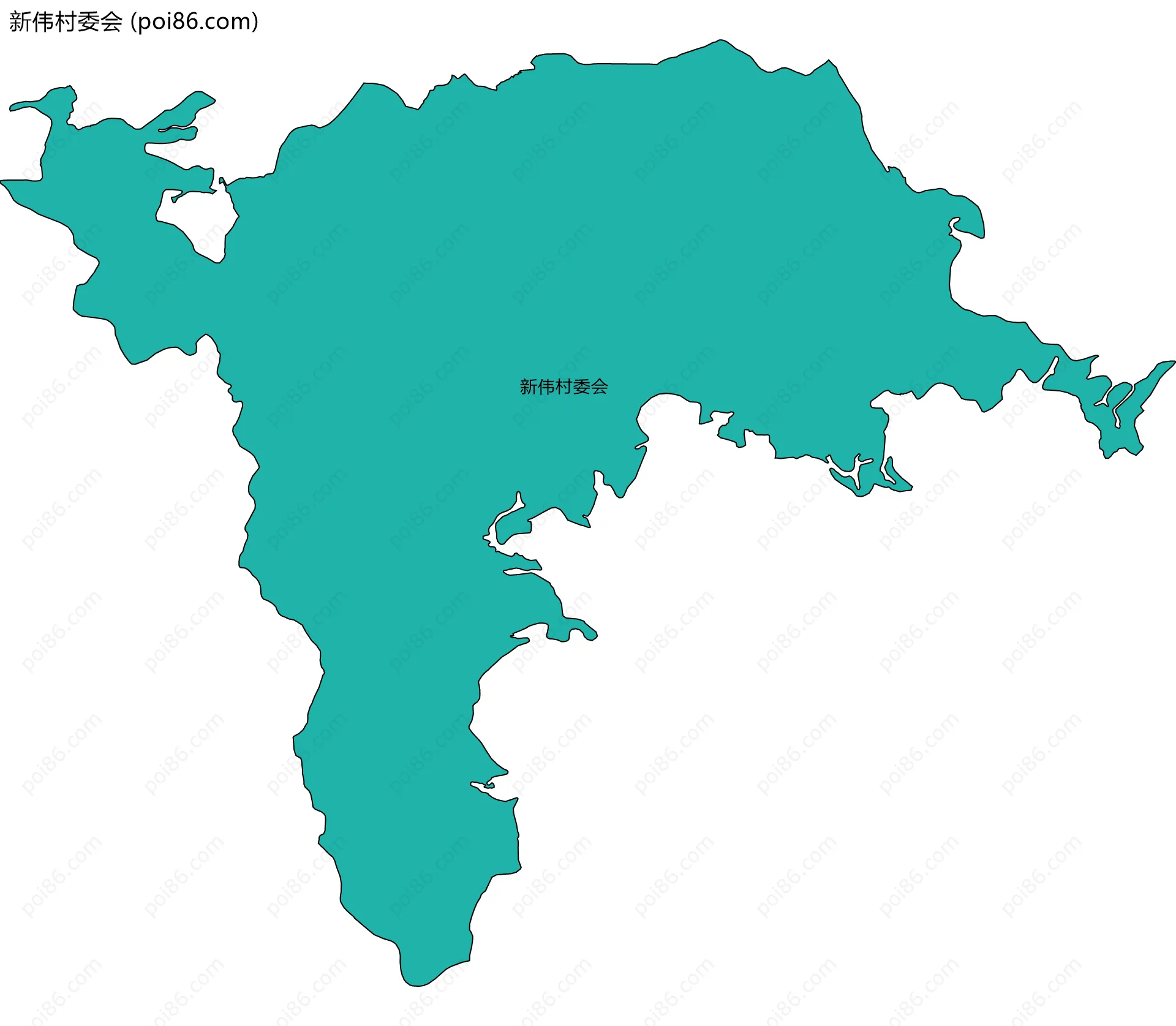新伟村委会边界地图