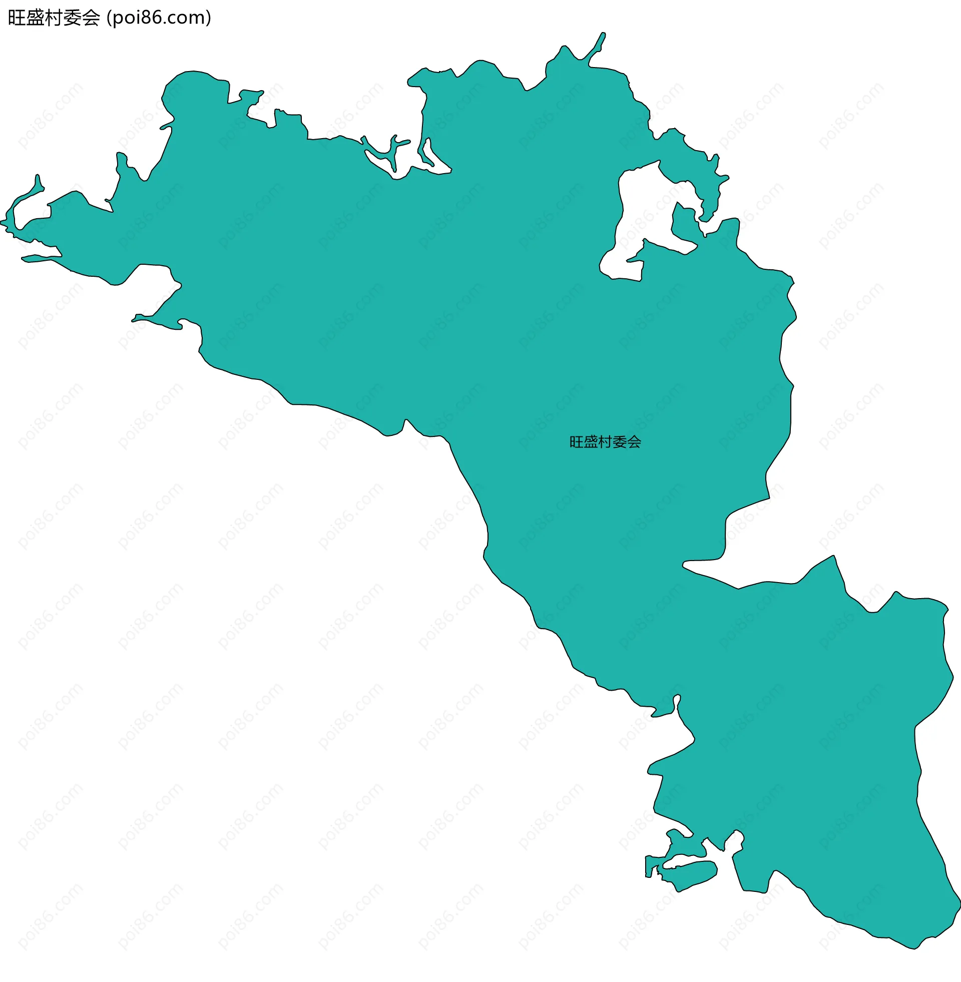 旺盛村委会边界地图